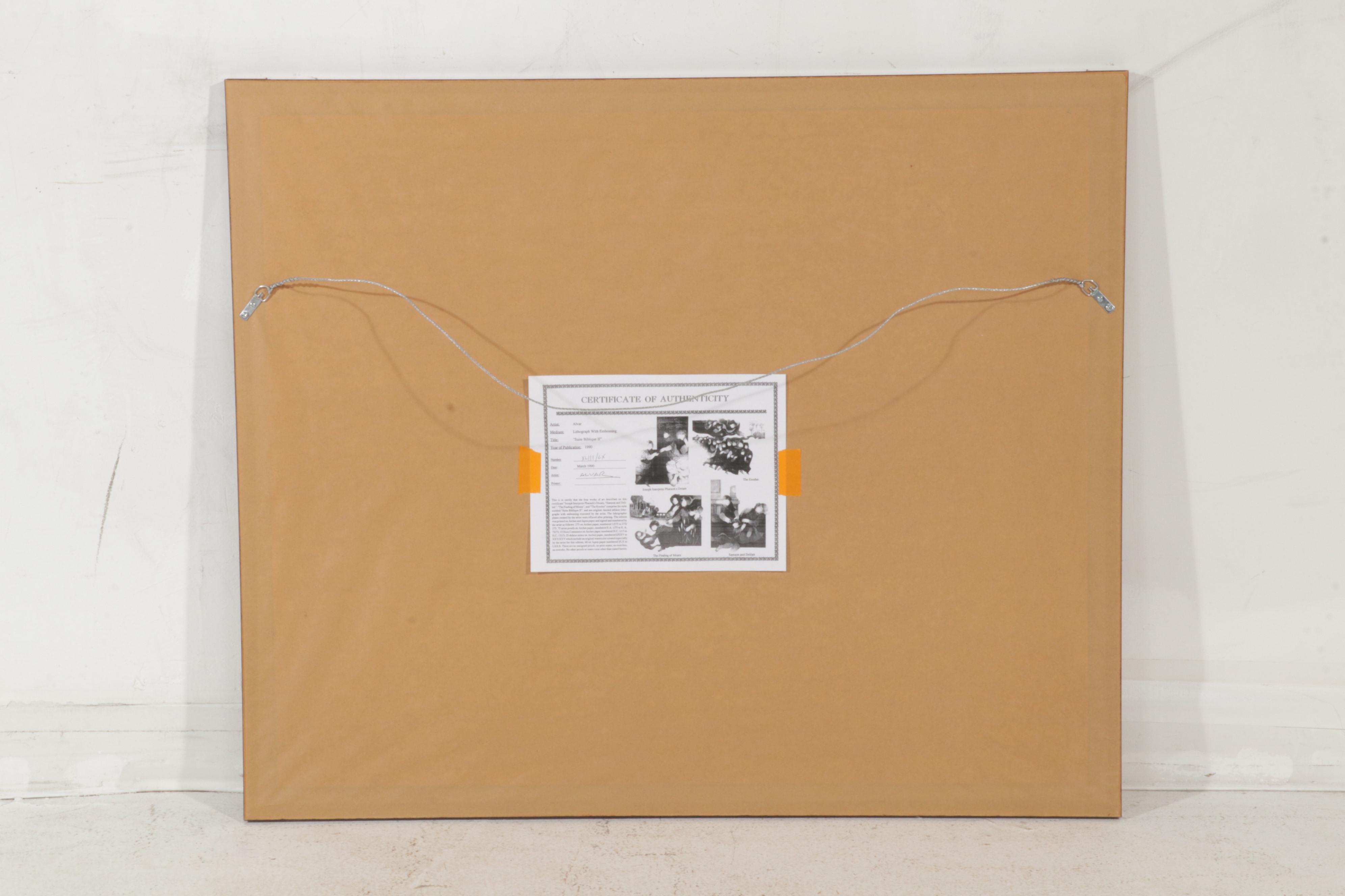 Àlvar Suñol "Suite Biblique II" Series Embossed Lithograph "The Exodus," 1990