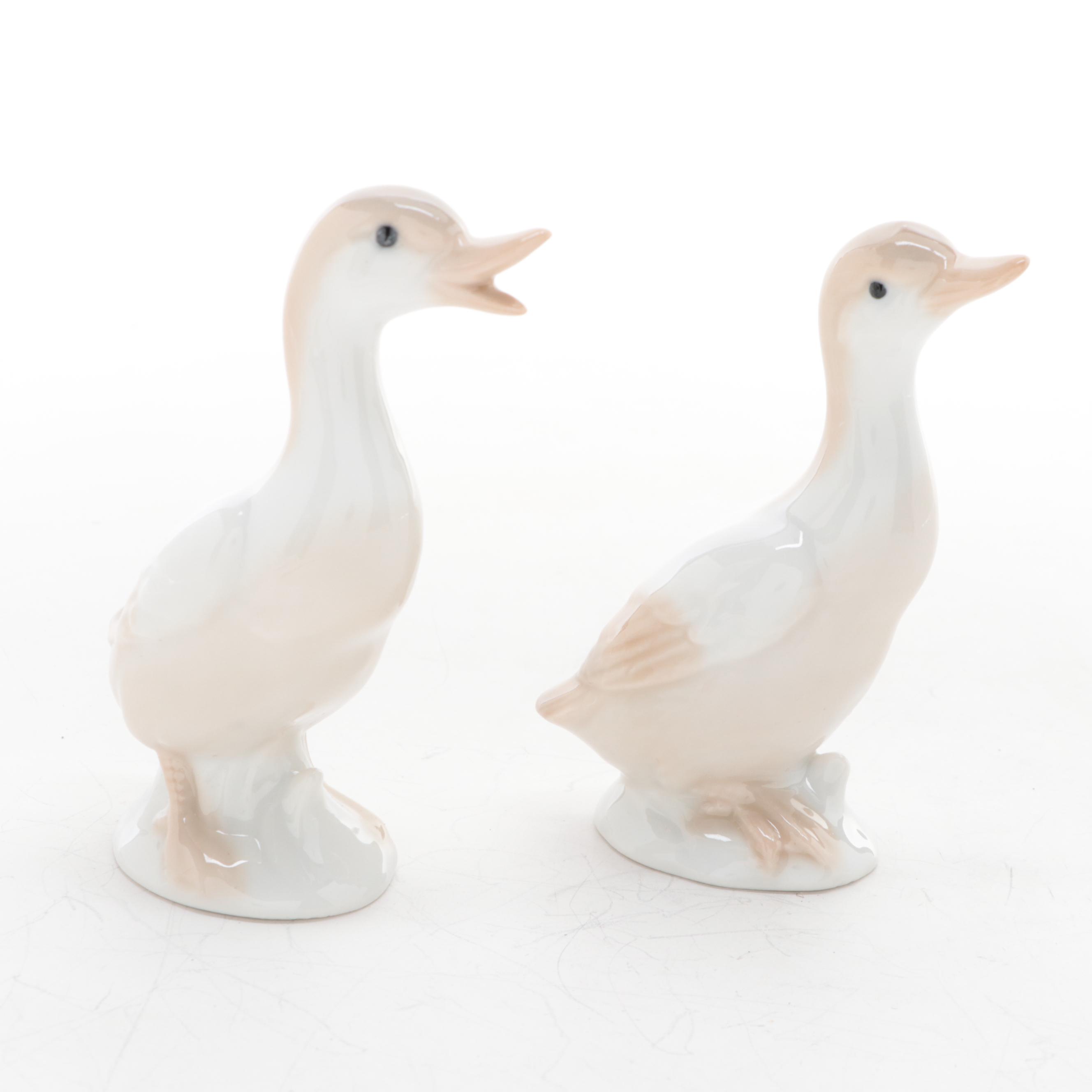 Otagiri Japanese Porcelain Duck and Ducklings Figurines
