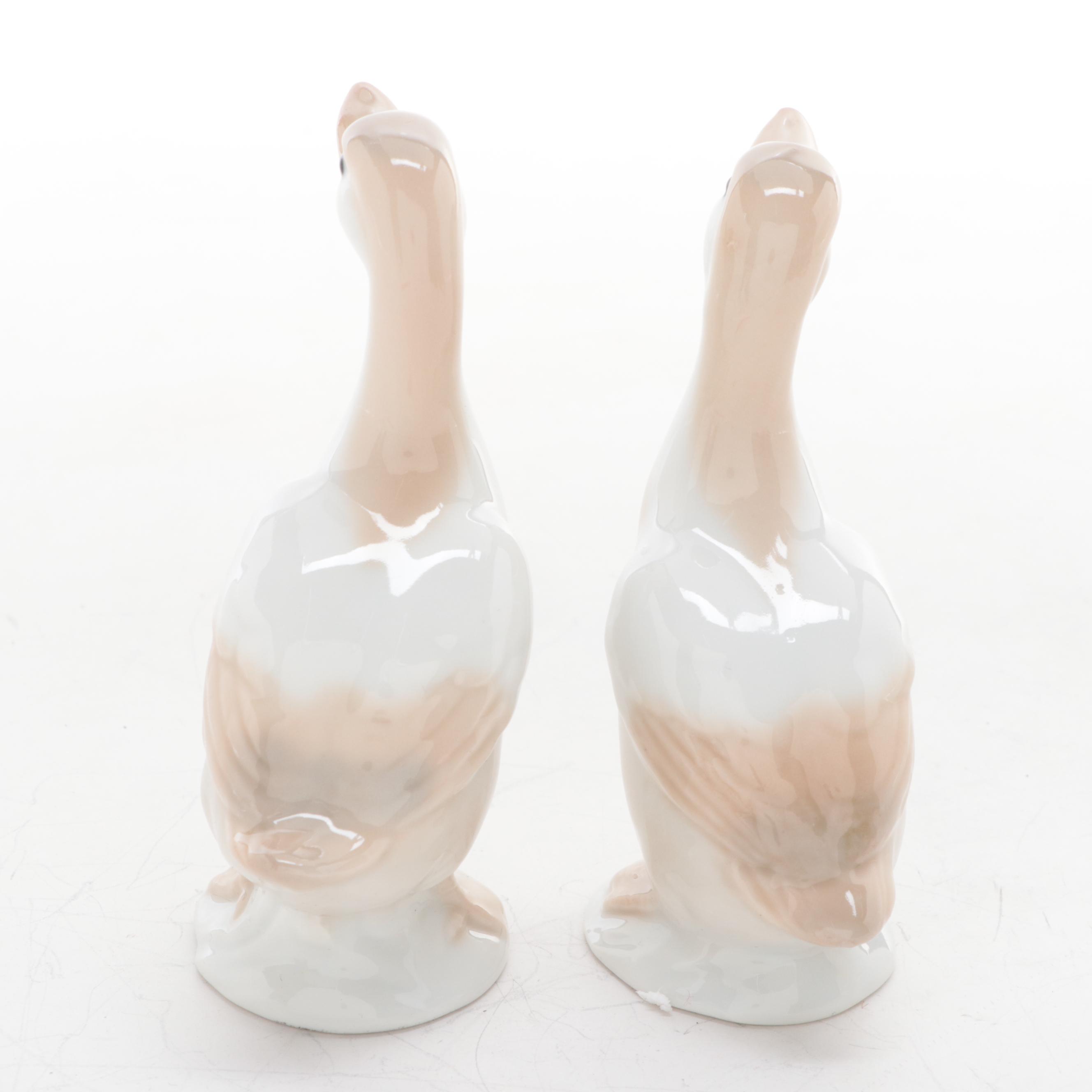 Otagiri Japanese Porcelain Duck and Ducklings Figurines