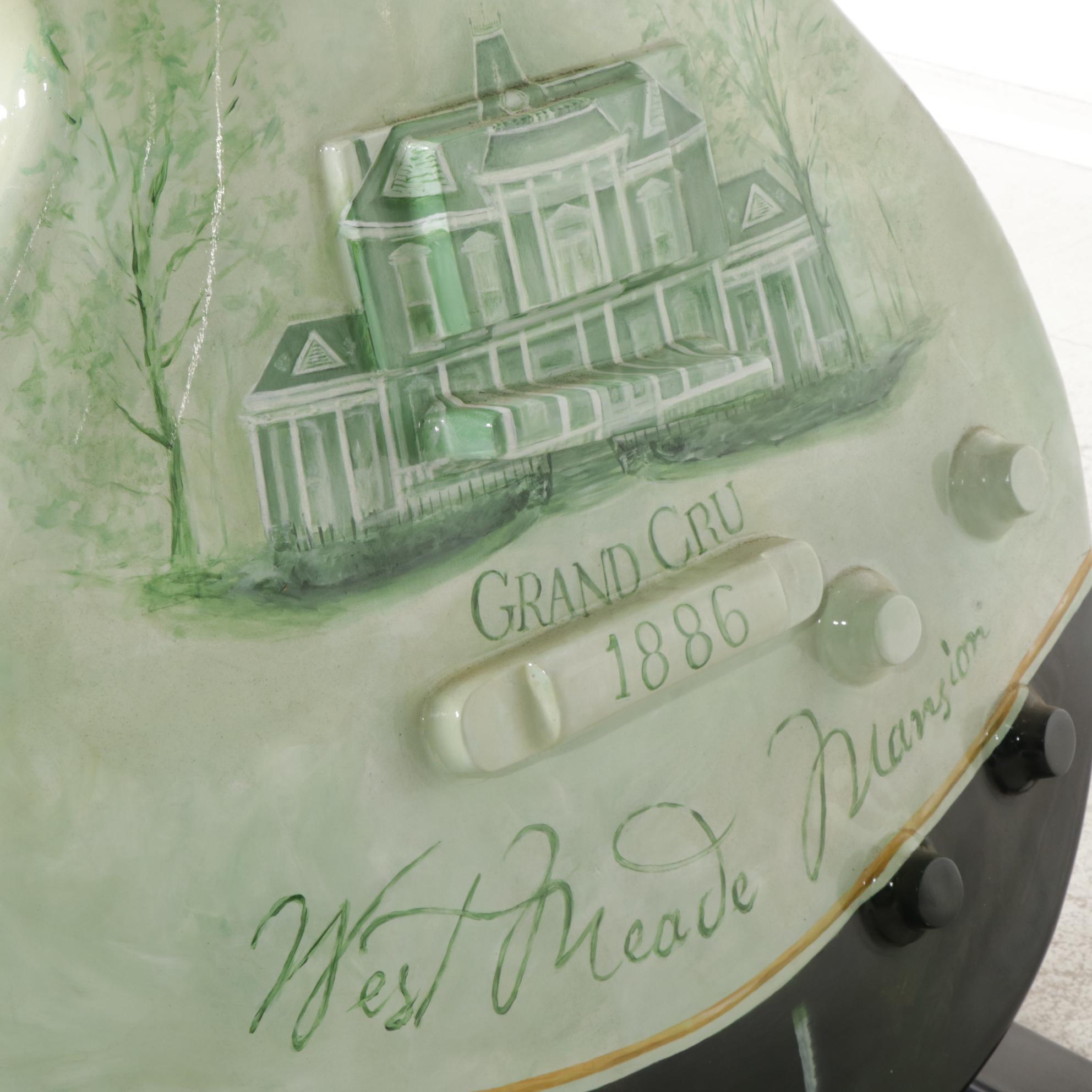 Gibson Guitar Large-Scale Painted Fiberglass Sculpture and Stand