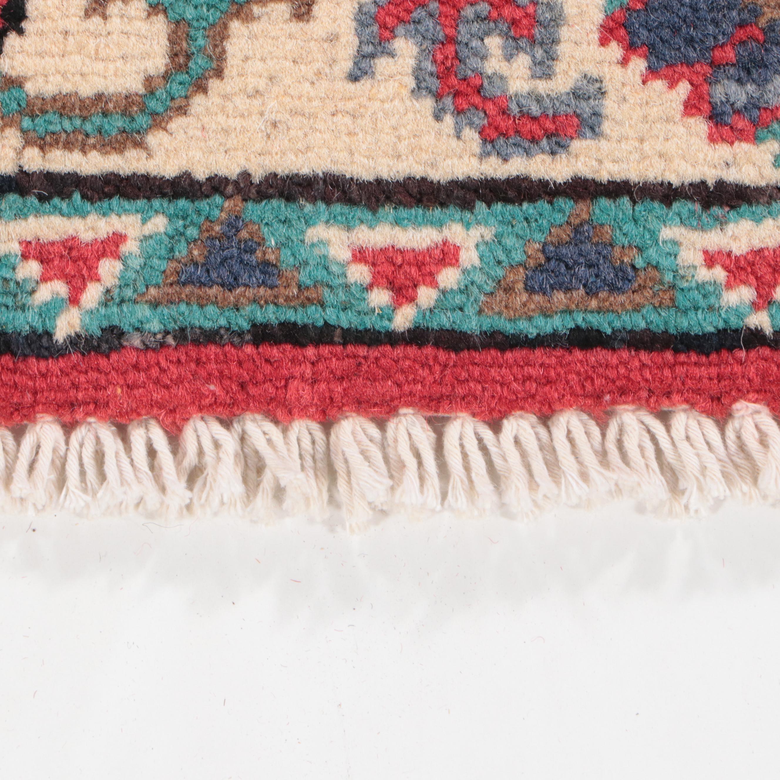 2'9 x 4'3 Hand-Knotted Afghan Kazak-Style Accent Rug