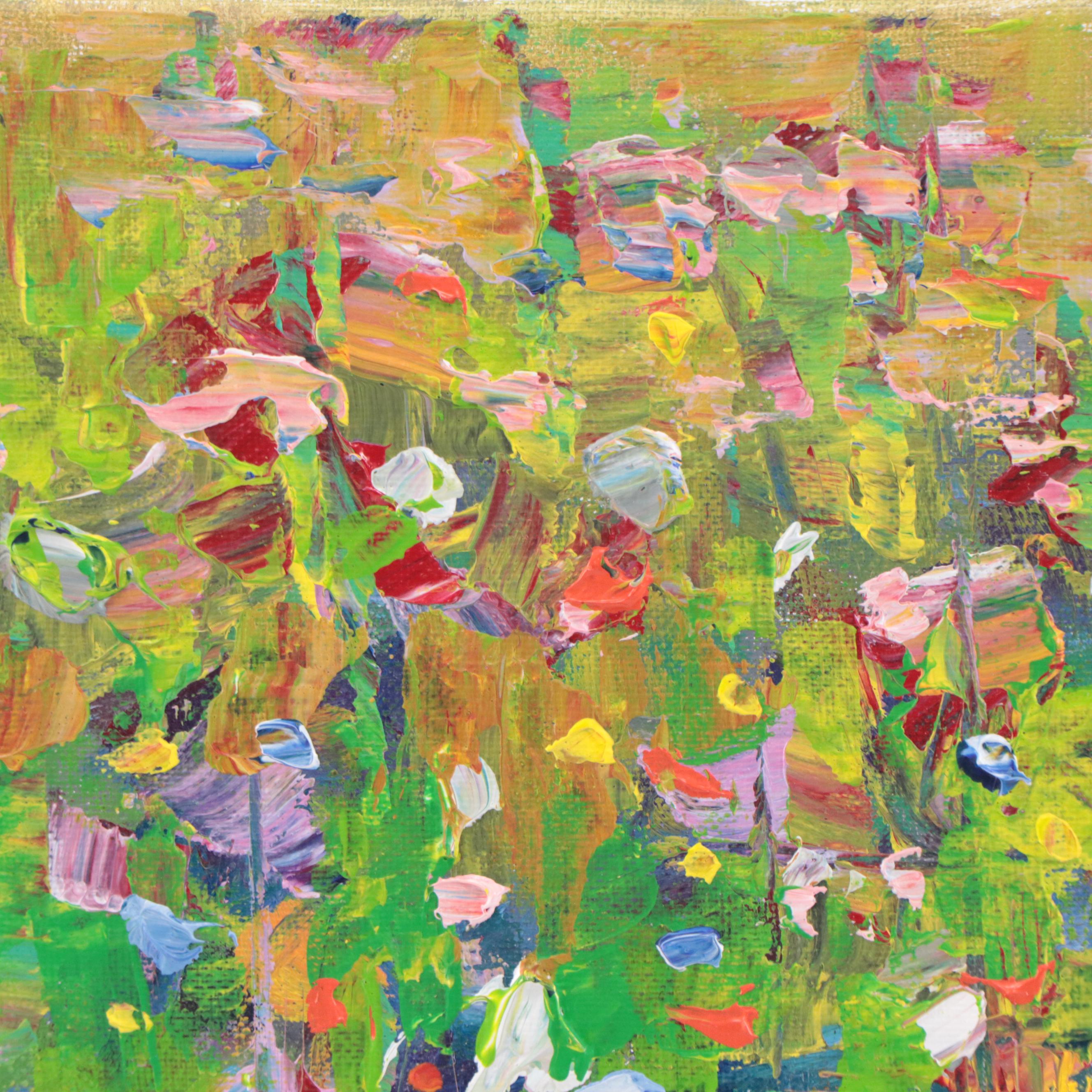 Amelia Colne Floral Acrylic Painting, 21st Century