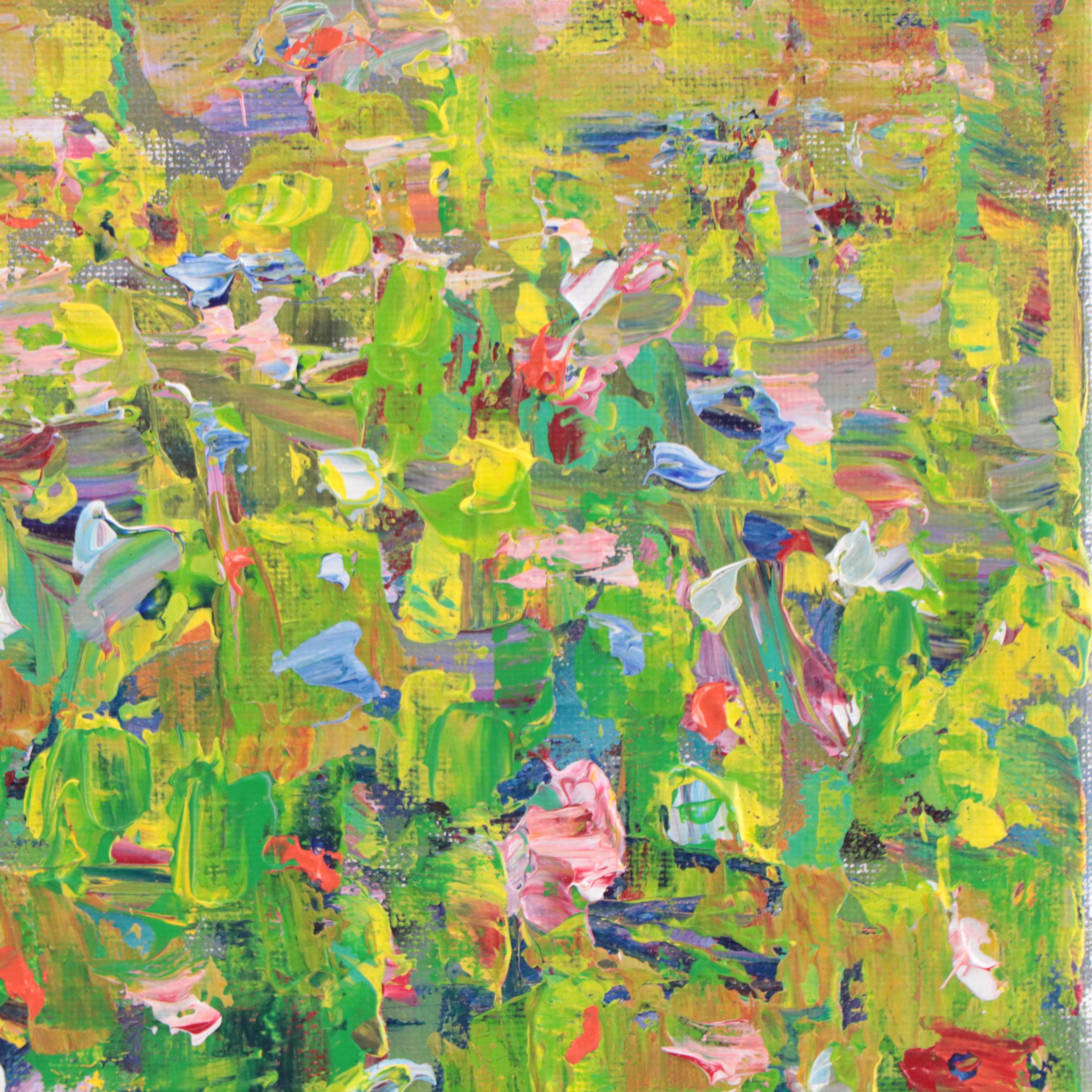 Amelia Colne Floral Acrylic Painting, 21st Century