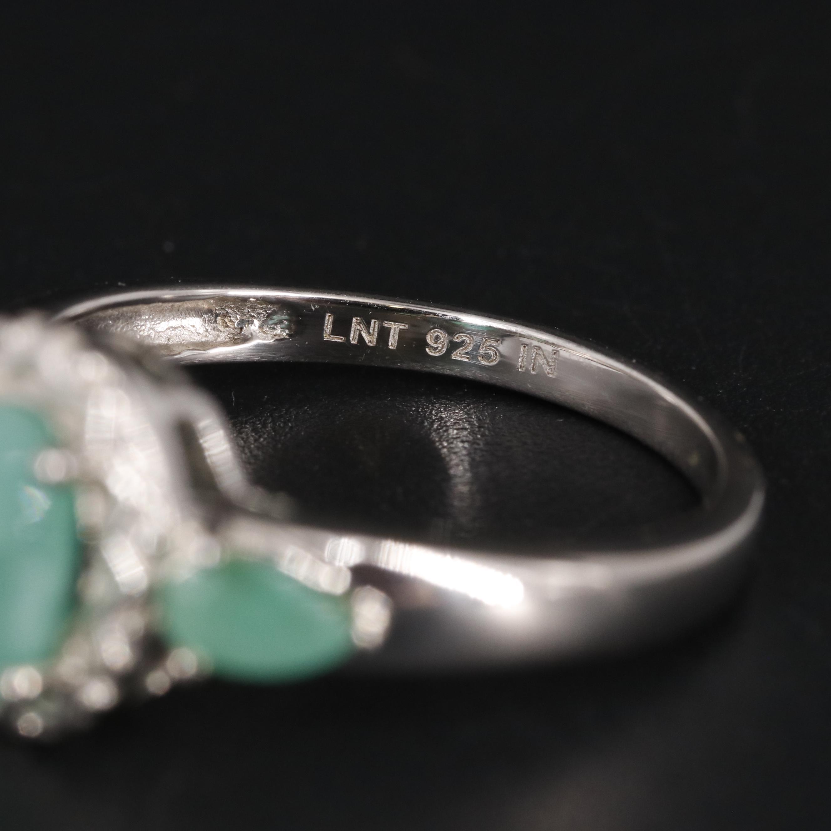 Sterling Silver Emerald Ring