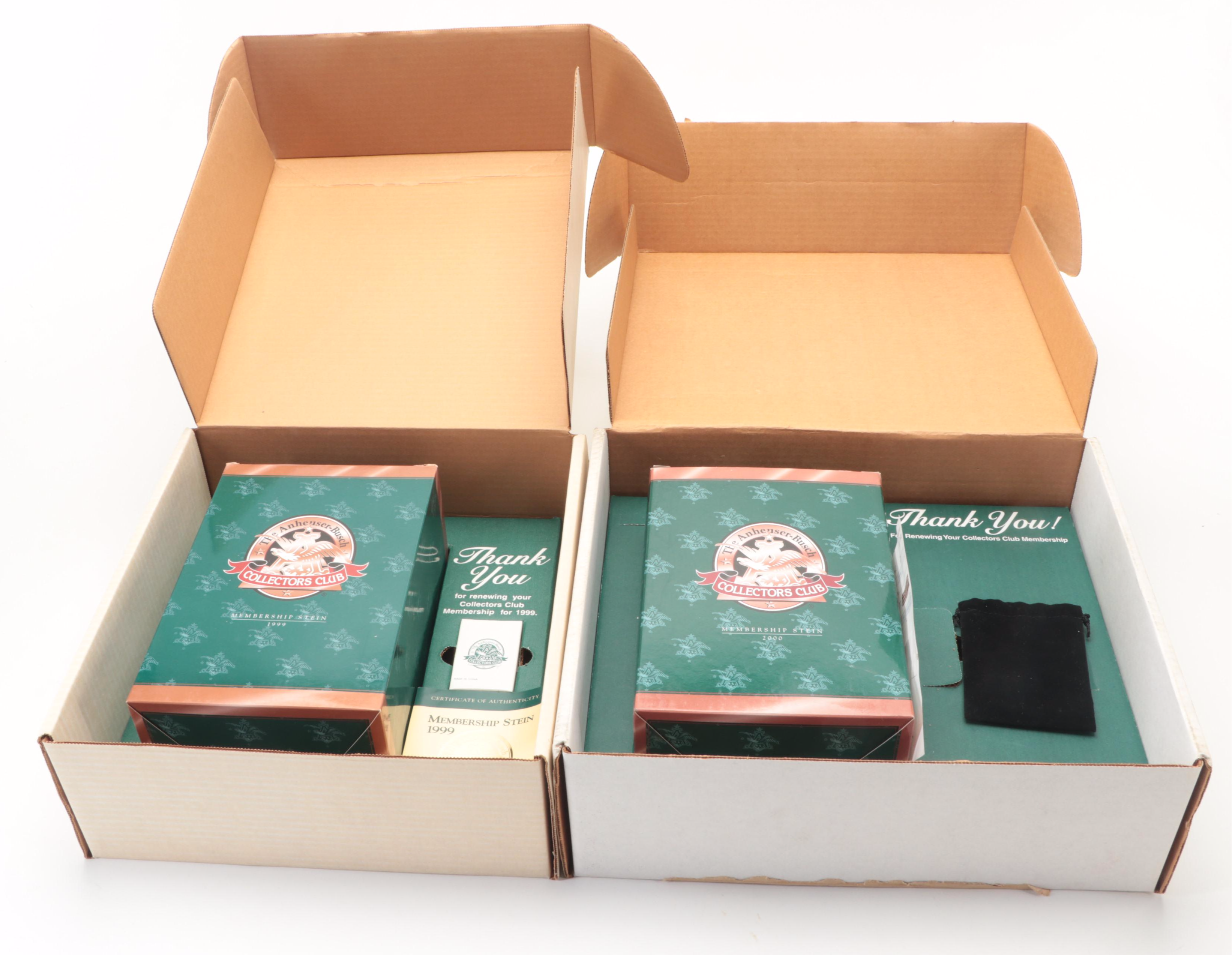 Anheuser-Busch Collector's Club Commemorative Steins and Ornaments