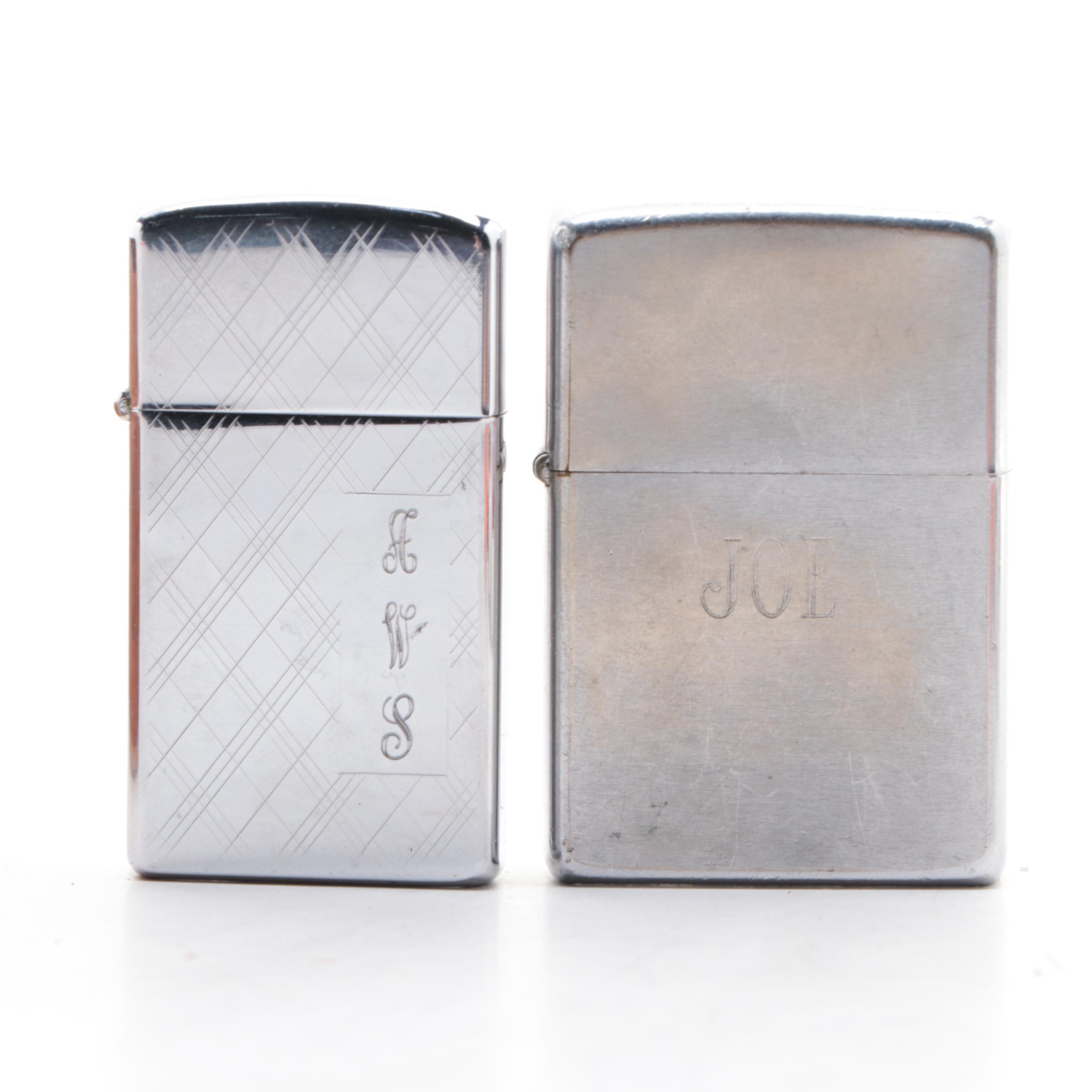 Zippo Metal Lighters Including Limited Edition 65th Anniversary
