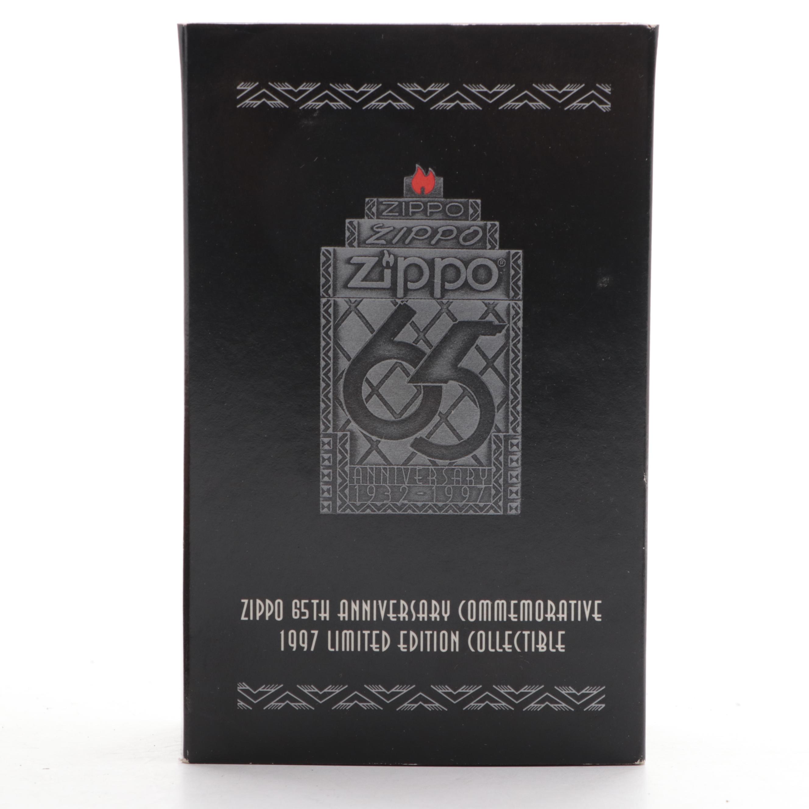 Zippo Metal Lighters Including Limited Edition 65th Anniversary