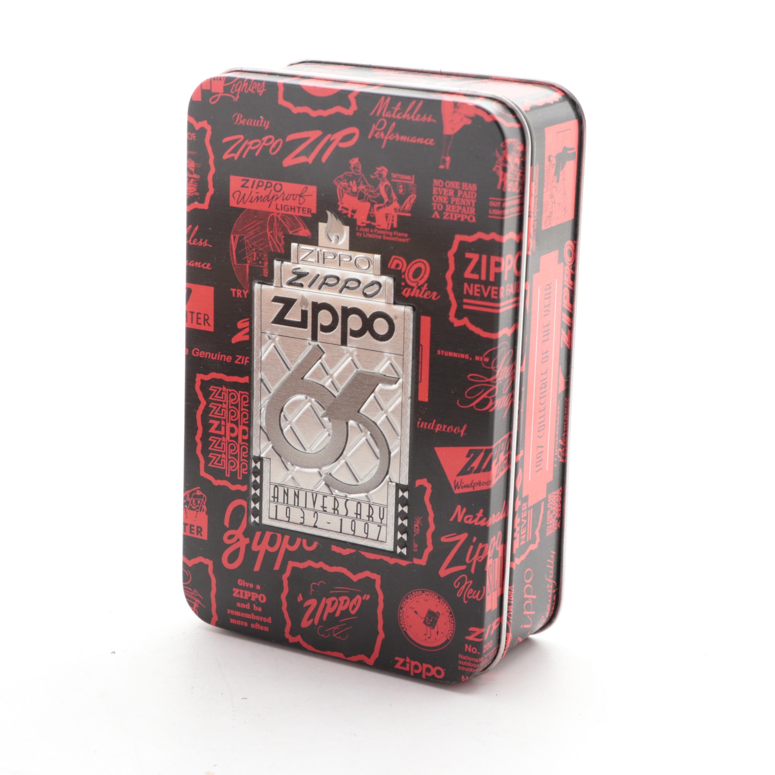 Zippo Metal Lighters Including Limited Edition 65th Anniversary