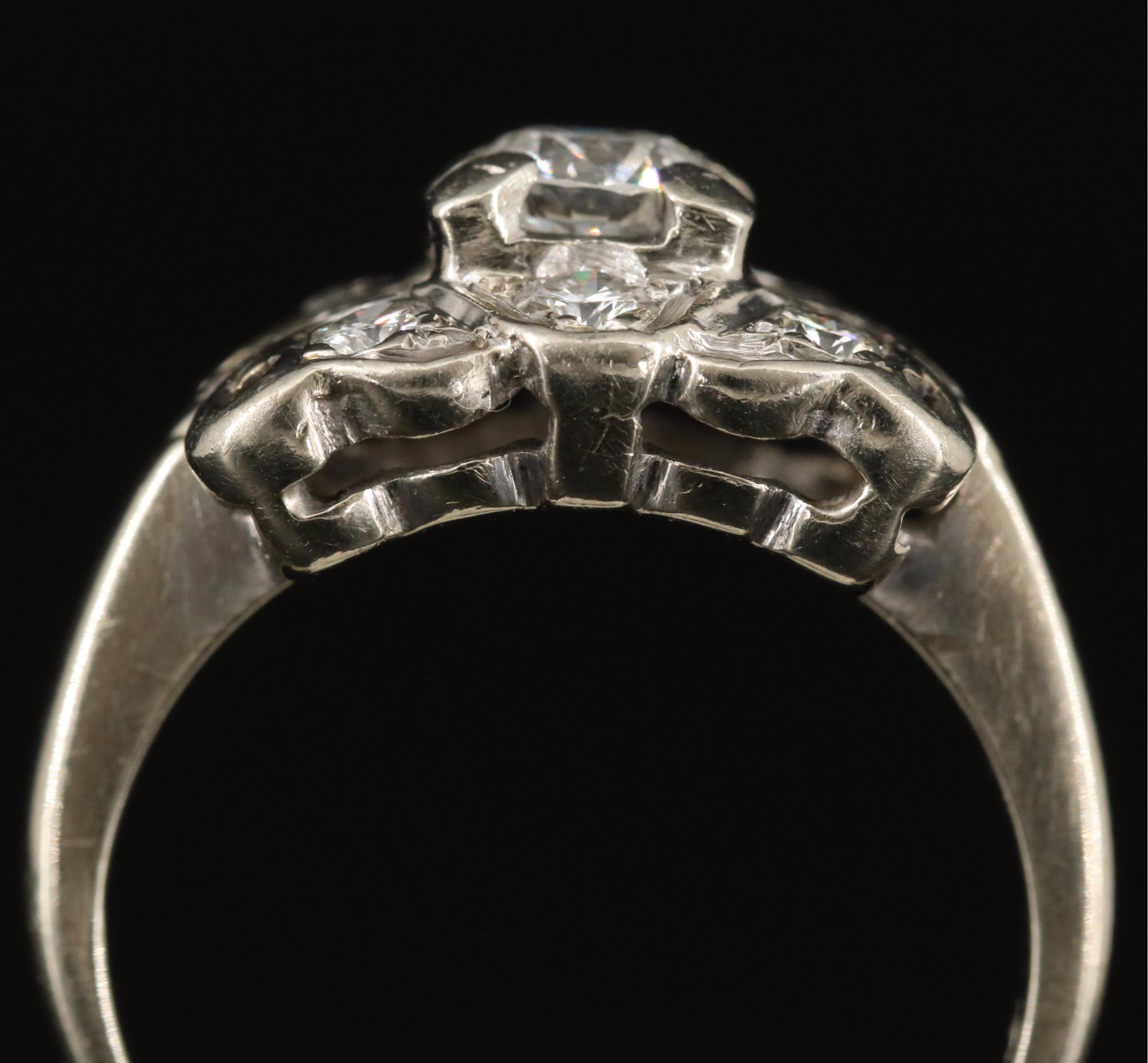 Vintage 14K 0.55 CTW Diamond Ring