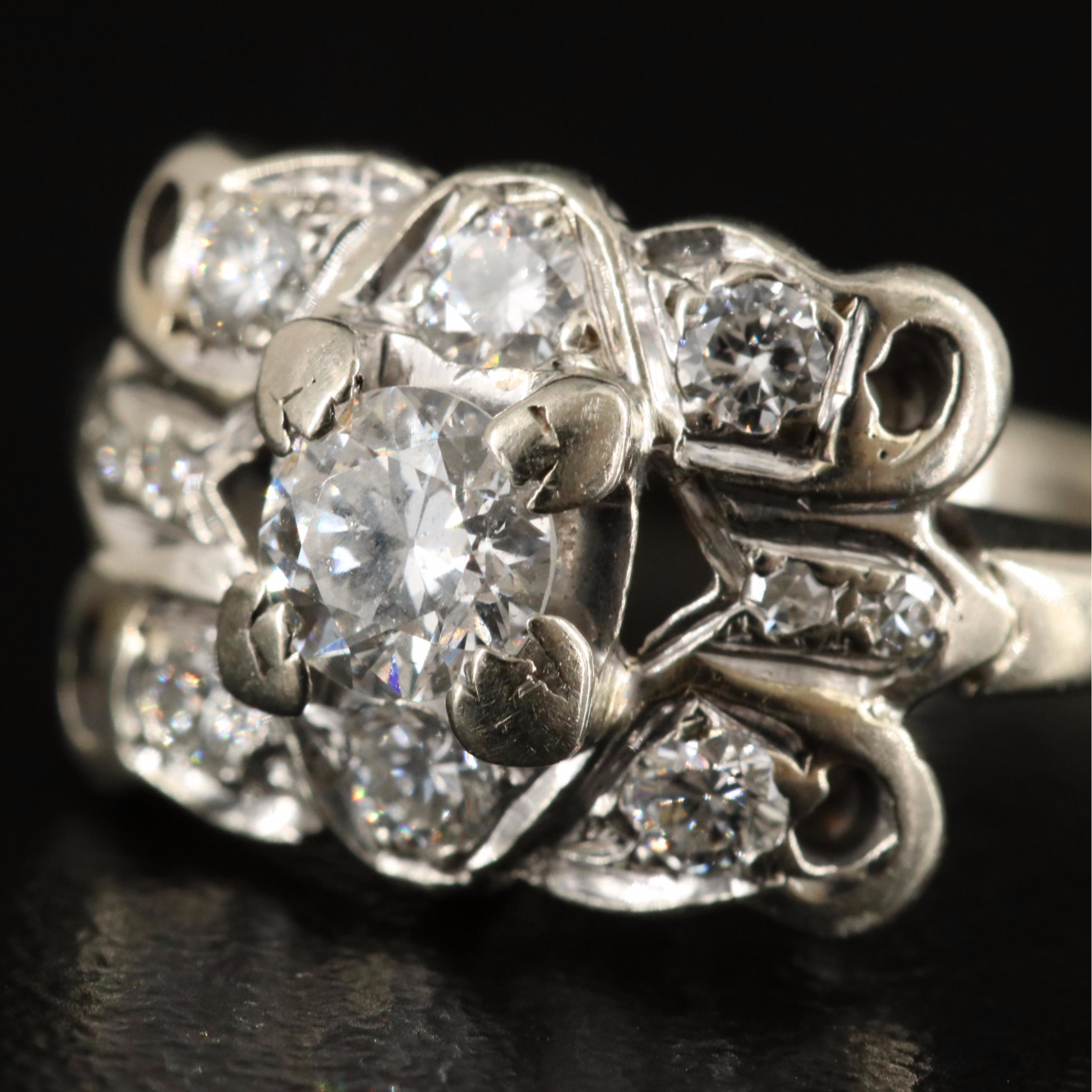 Vintage 14K 0.55 CTW Diamond Ring