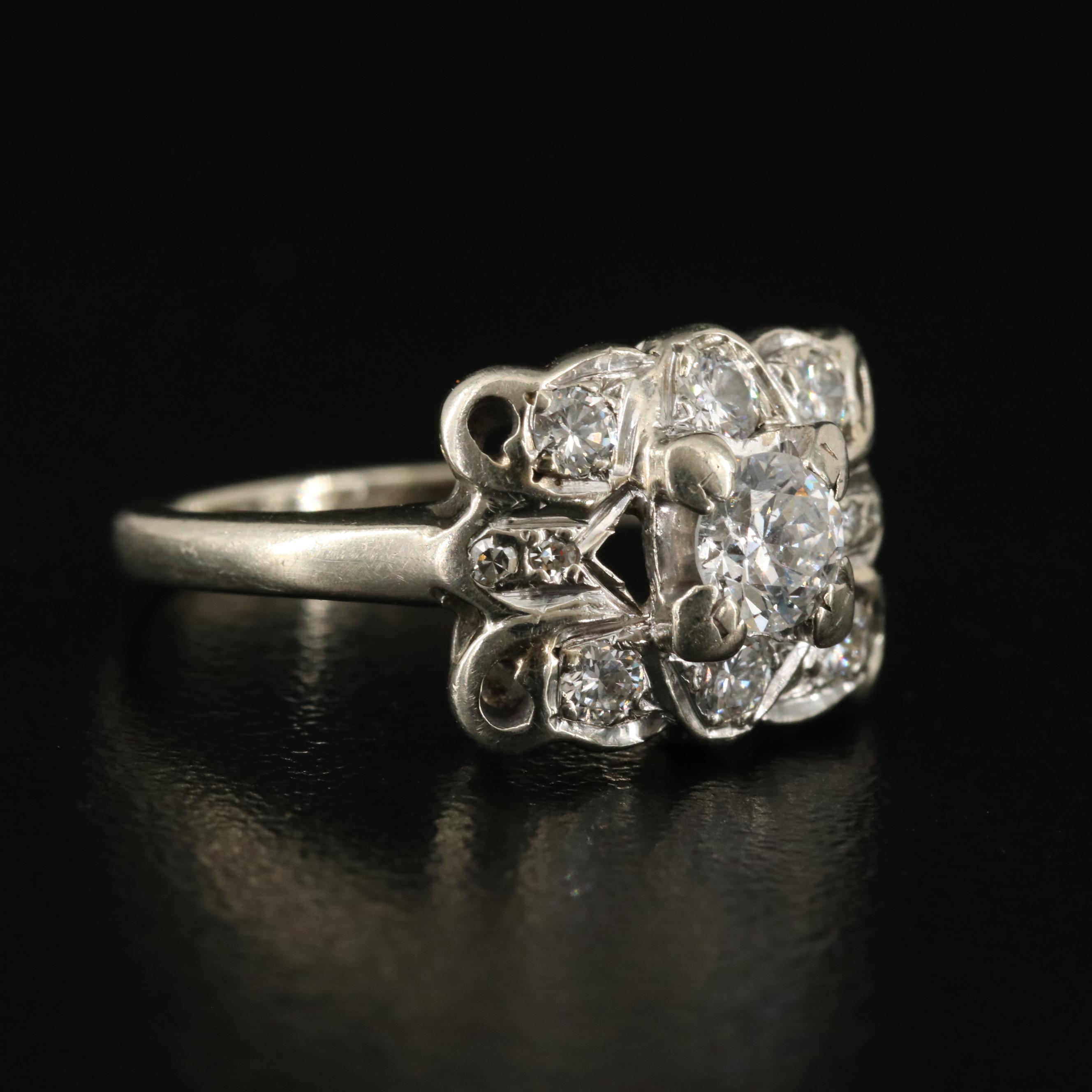 Vintage 14K 0.55 CTW Diamond Ring