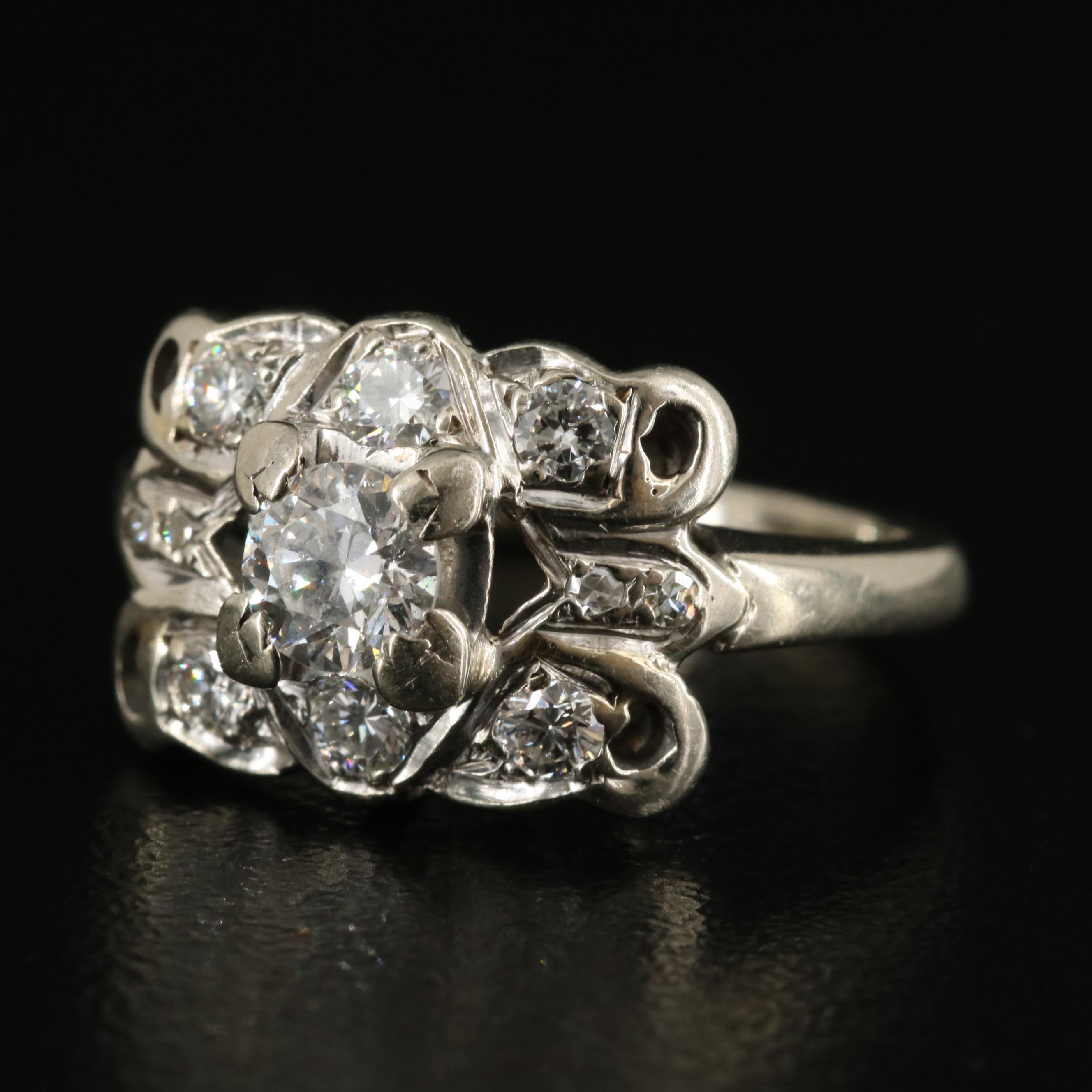 Vintage 14K 0.55 CTW Diamond Ring