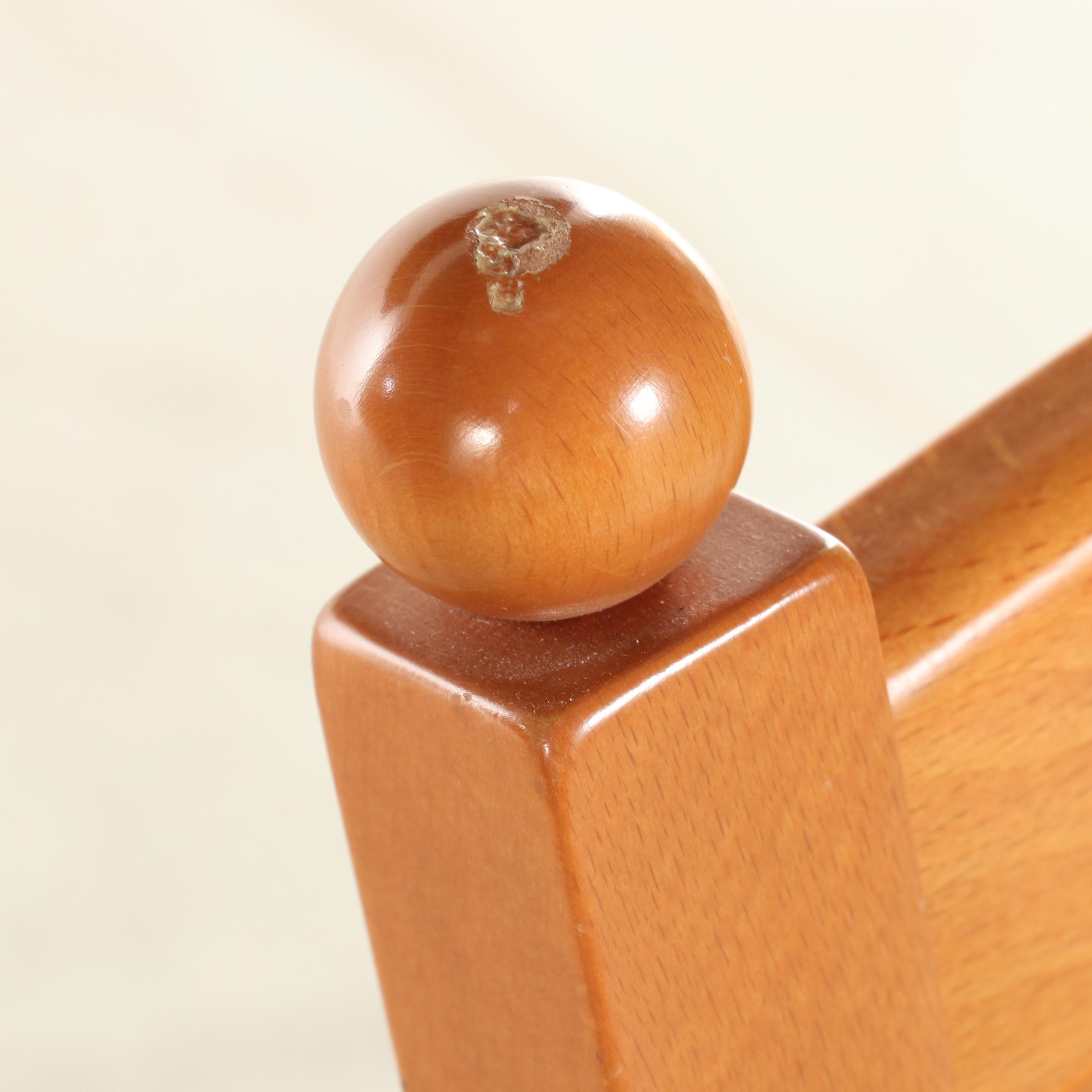 Four Tonon & Co. Beech X-Back Armchairs, Late 20th Century