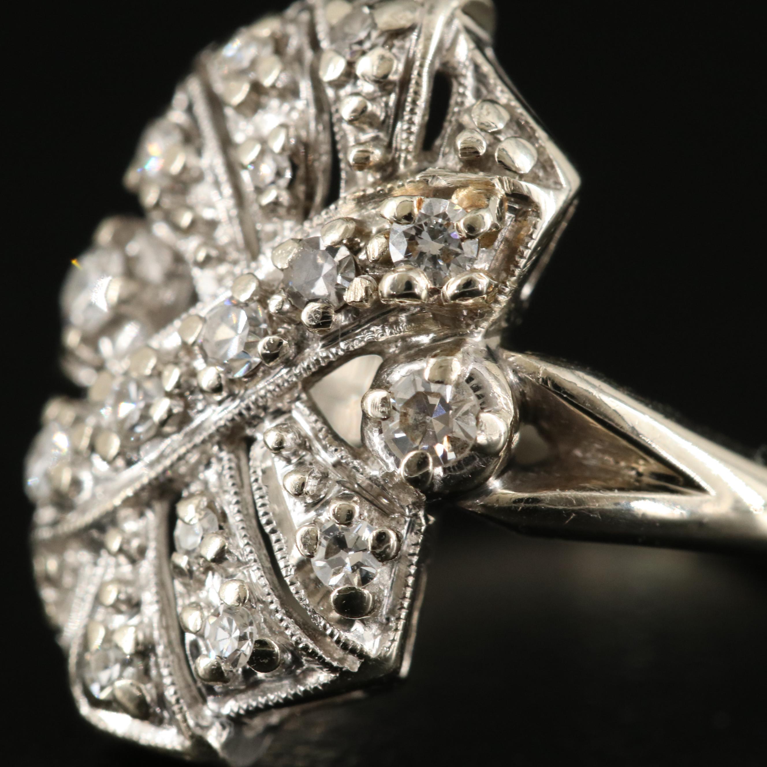 Vintage 14K 0.25 CTW Diamond Ring