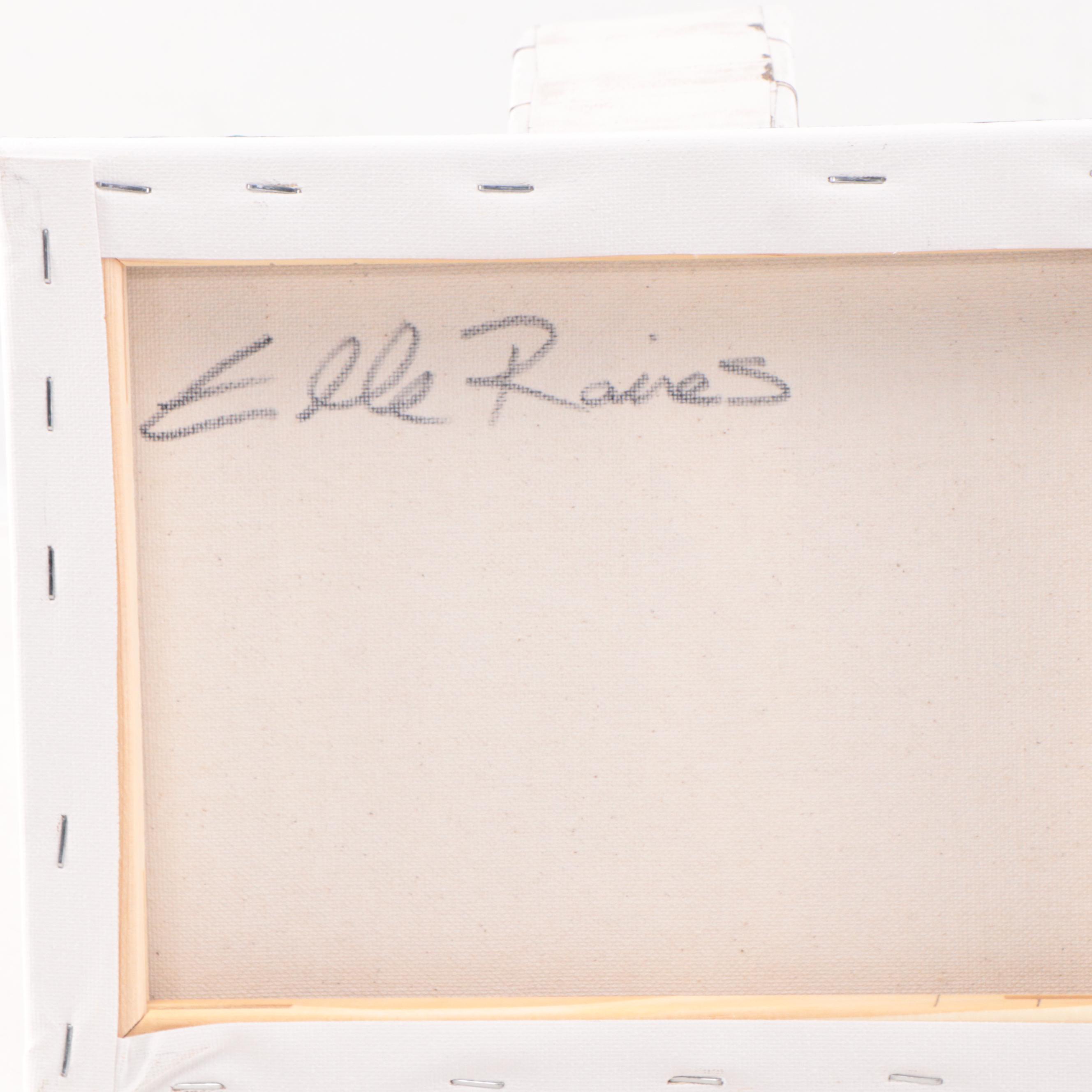 Elle Raines Cow Portrait Acrylic Impasto Painting