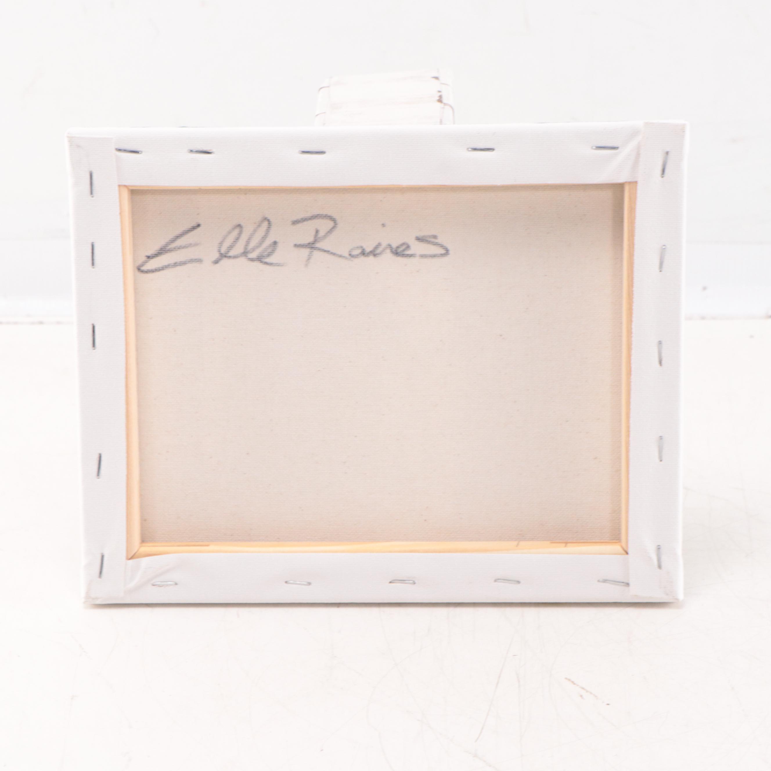 Elle Raines Cow Portrait Acrylic Impasto Painting