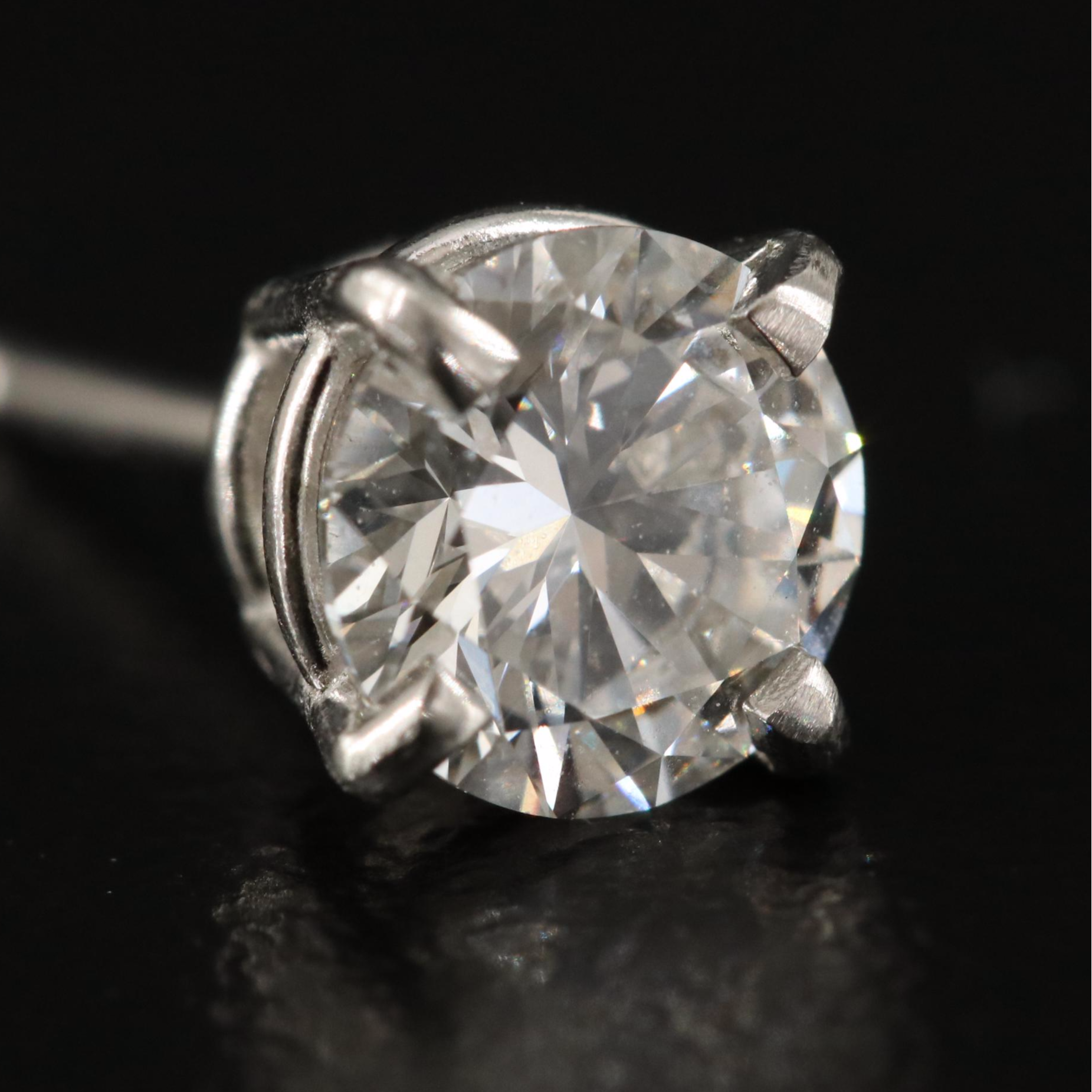 Platinum 1.42 CTW Lab Grown Diamond Stud Earrings with IGI Reports