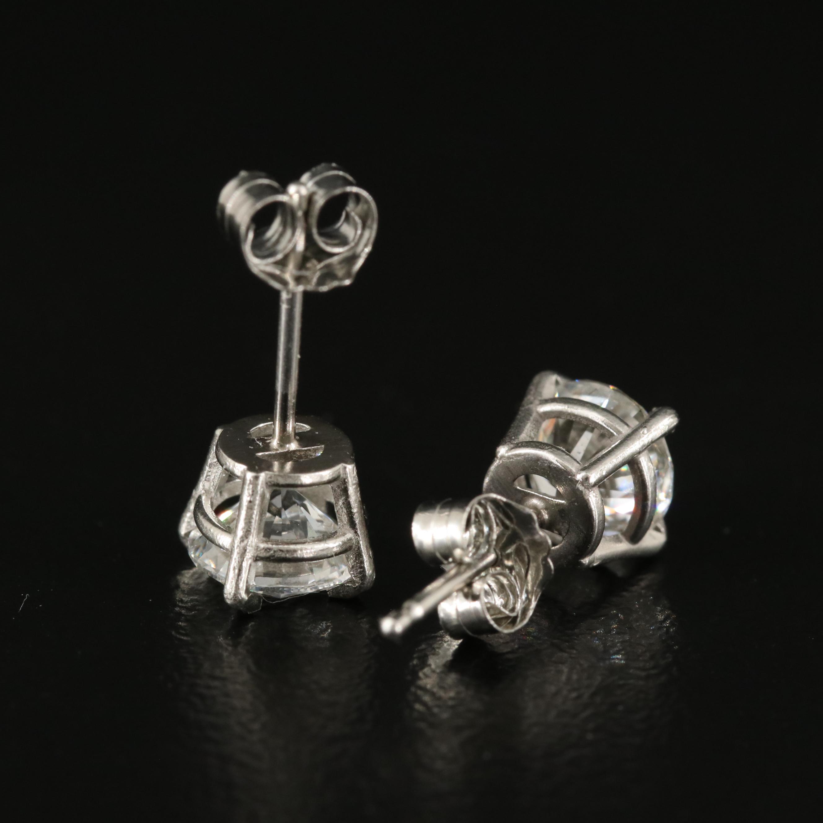 Platinum 1.42 CTW Lab Grown Diamond Stud Earrings with IGI Reports