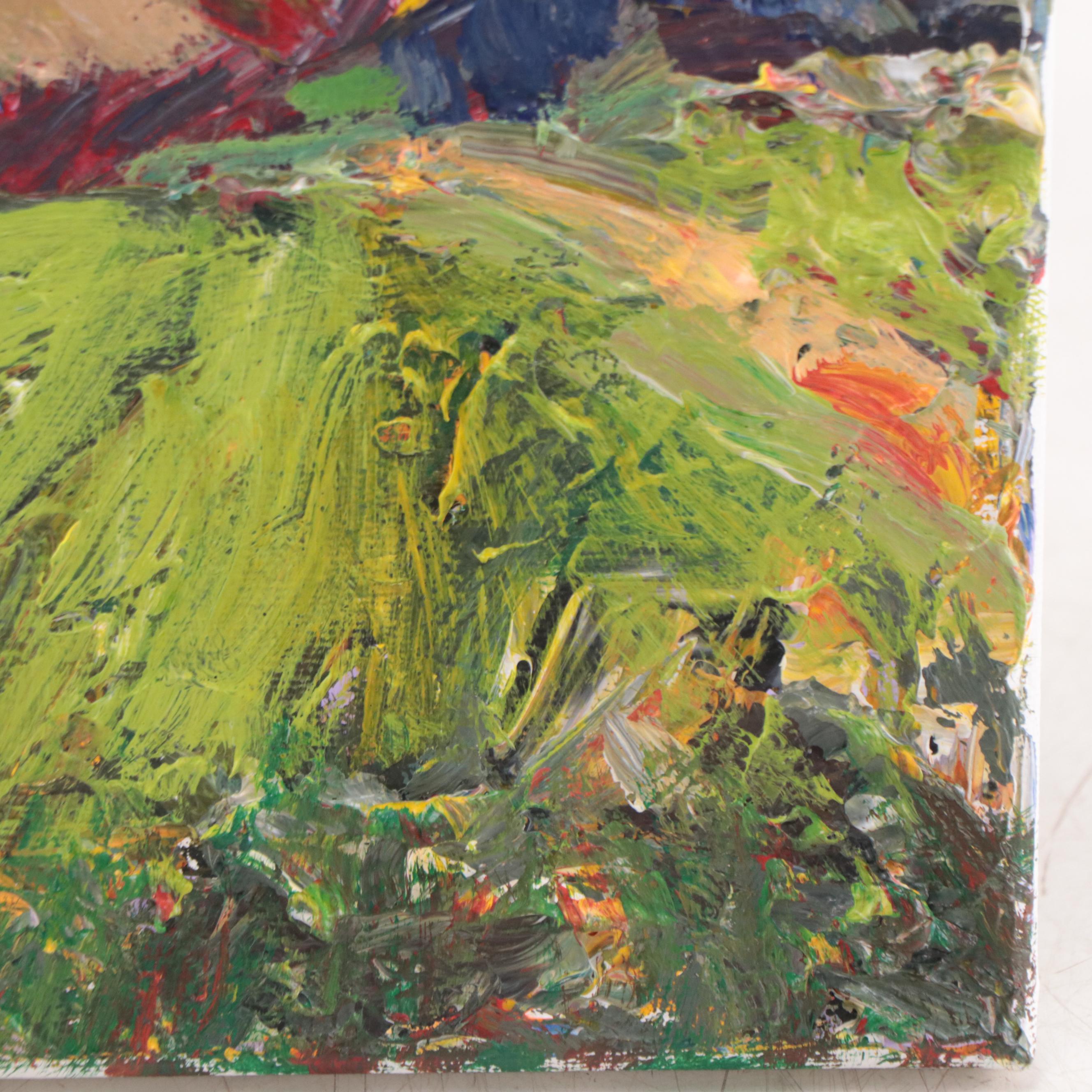 Leif Janek Landscape Acrylic Painting, 21st Century