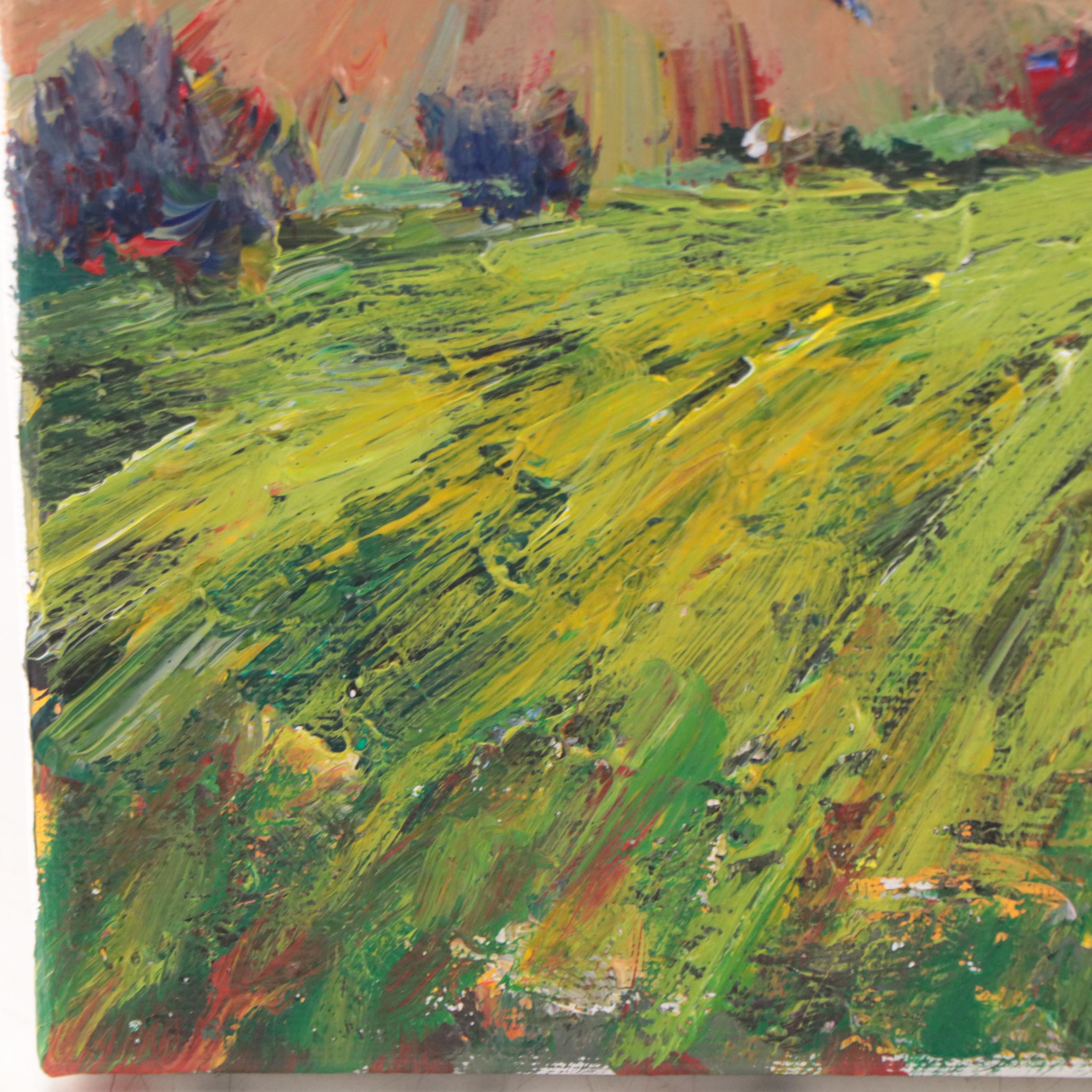 Leif Janek Landscape Acrylic Painting, 21st Century