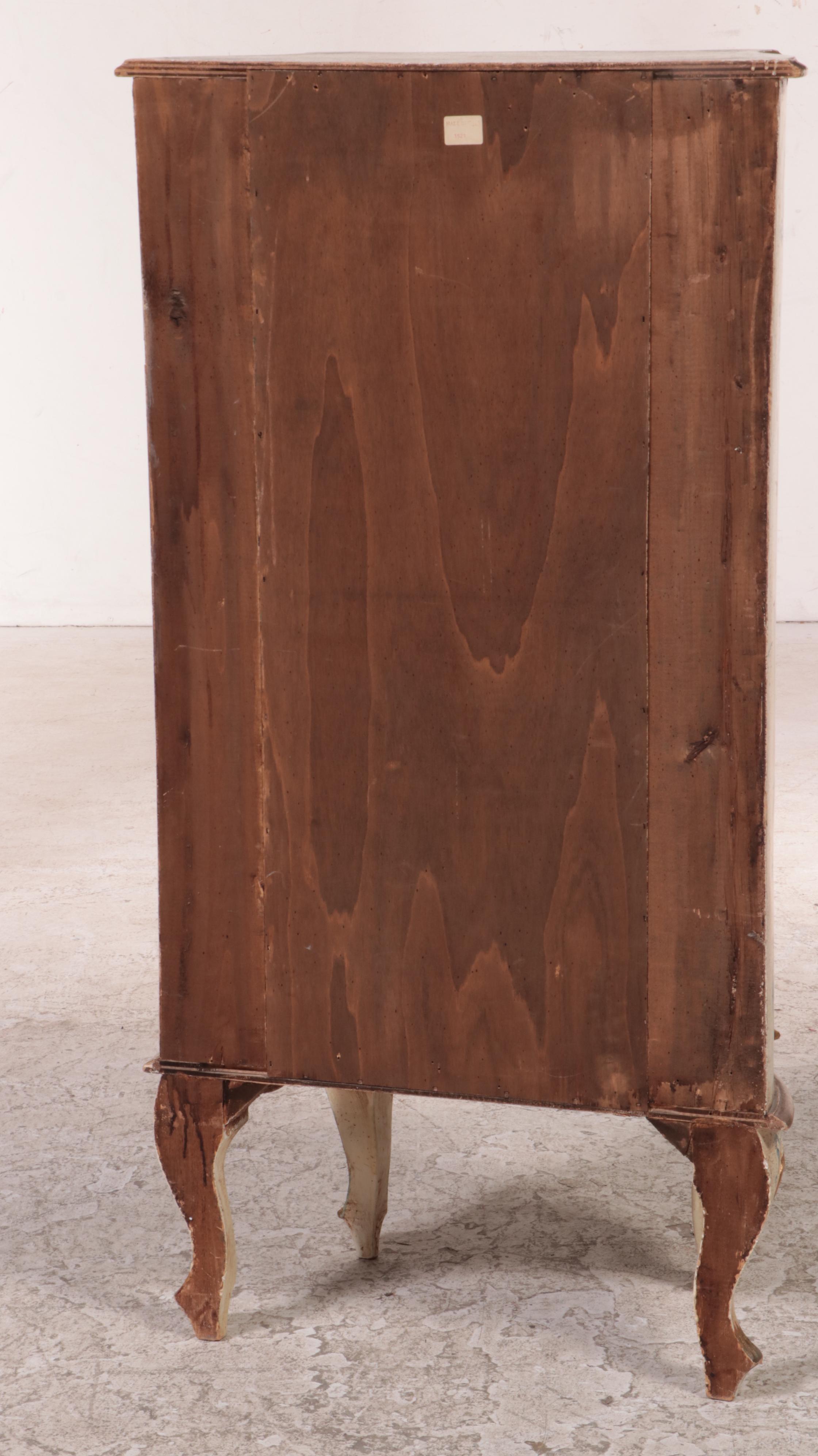 Italian Rococo Style Paint-Decorated Semainier Chest