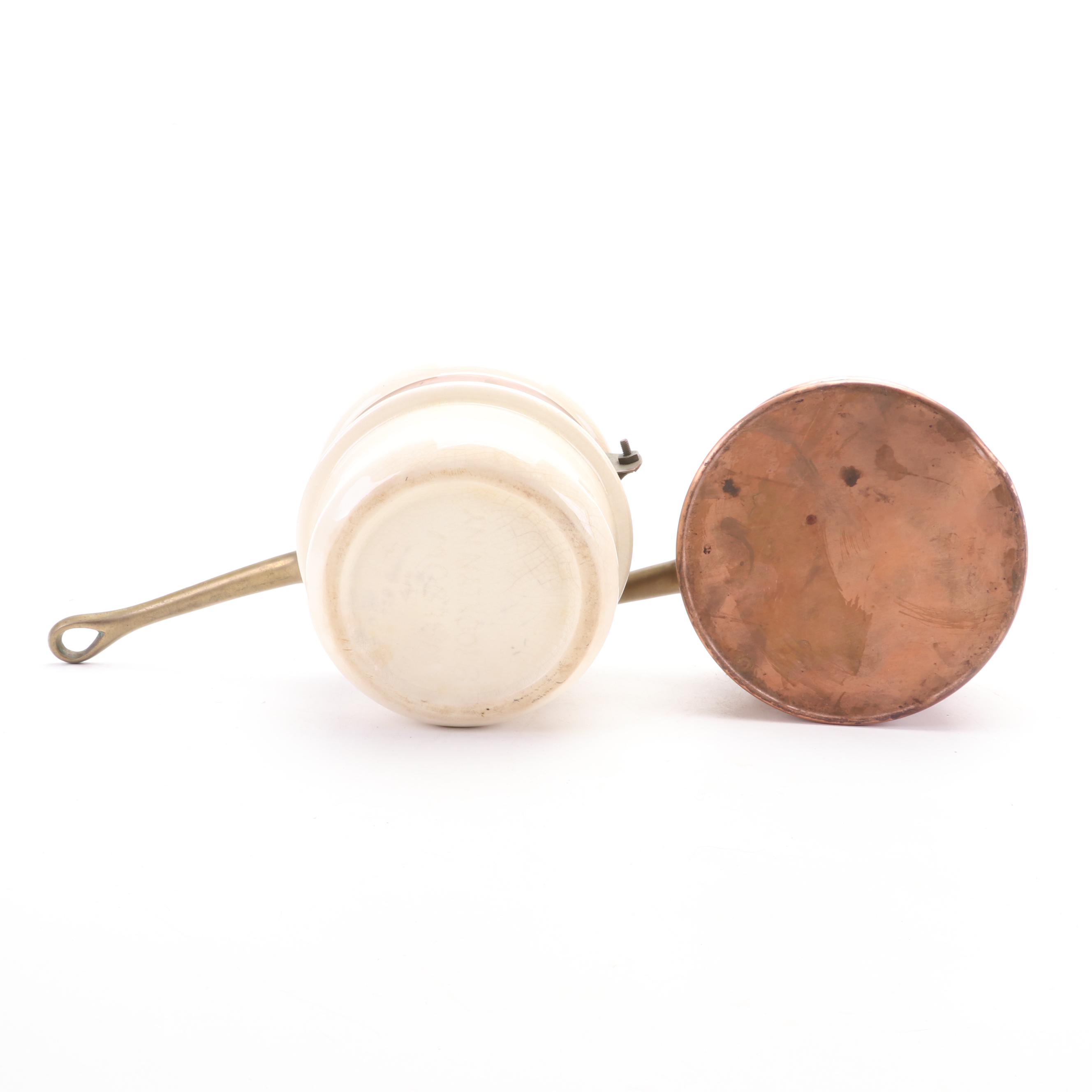 Waldow Double Boiler, Bazaar De La Cuisine Batter Bowls and Other Copper Mold