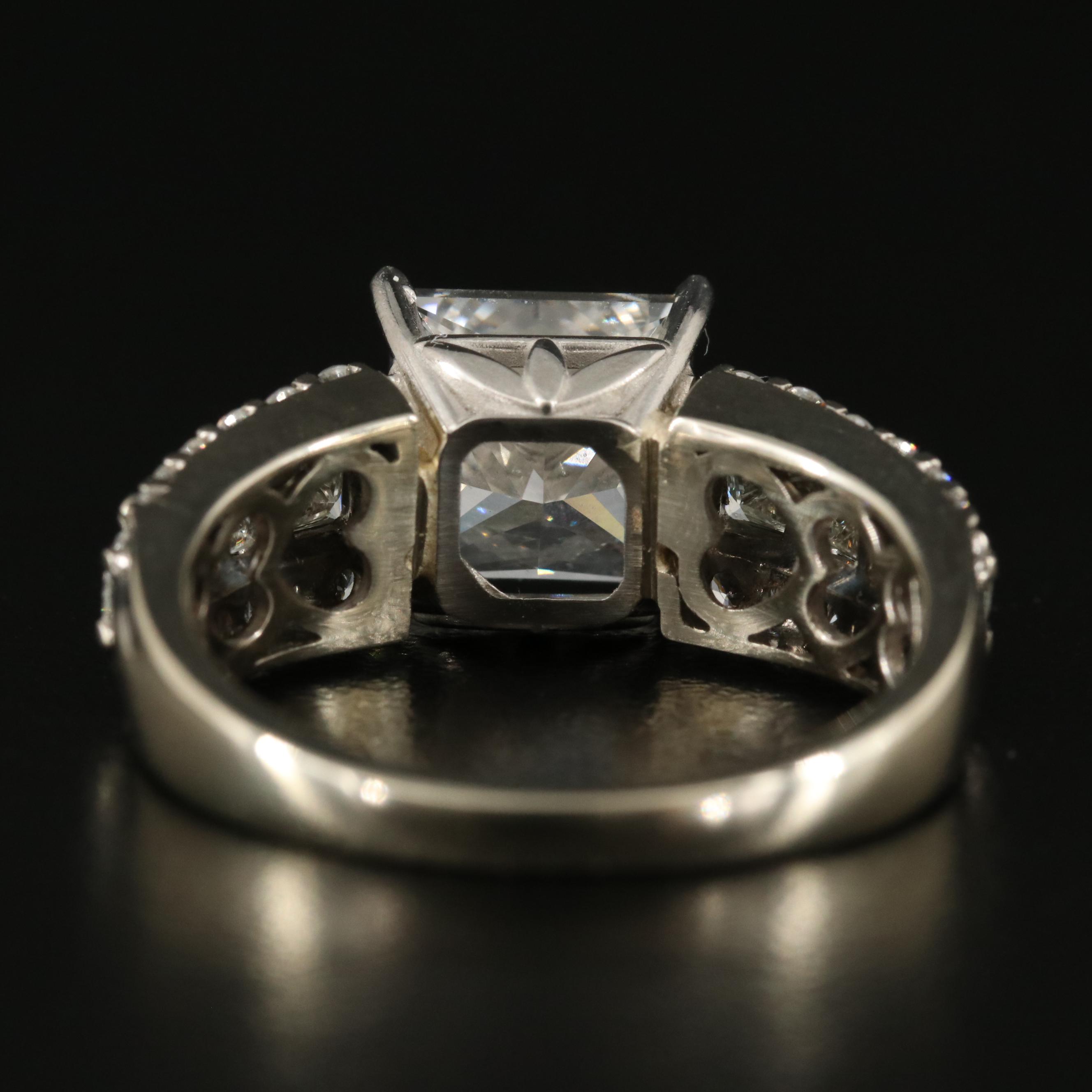 14K 5.59 CTW Lab Grown Diamond Ring with IGI Report and Platinum Head