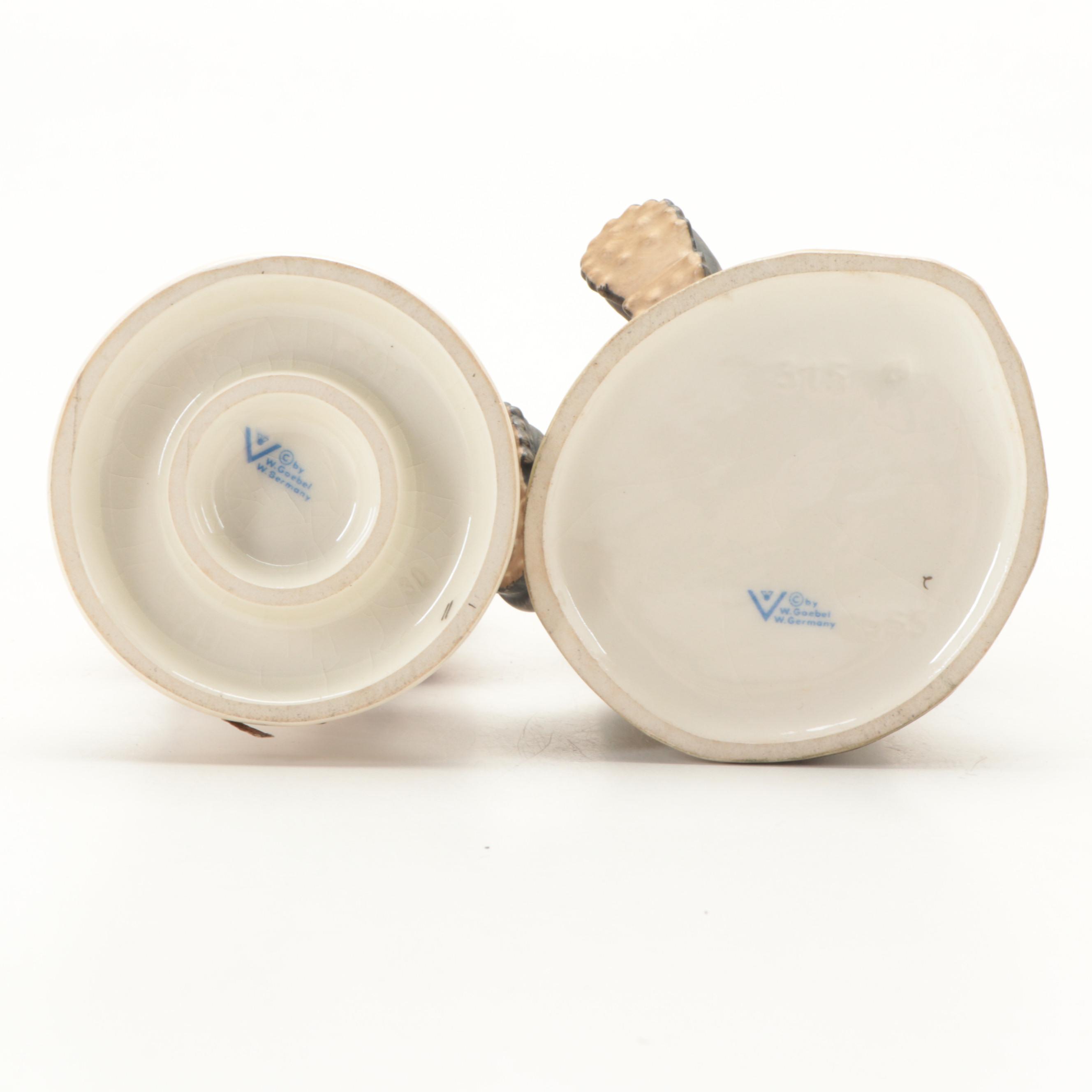 Goebel Hummel "Chick Girl" Porcelain Box and Other Hummel Figurines