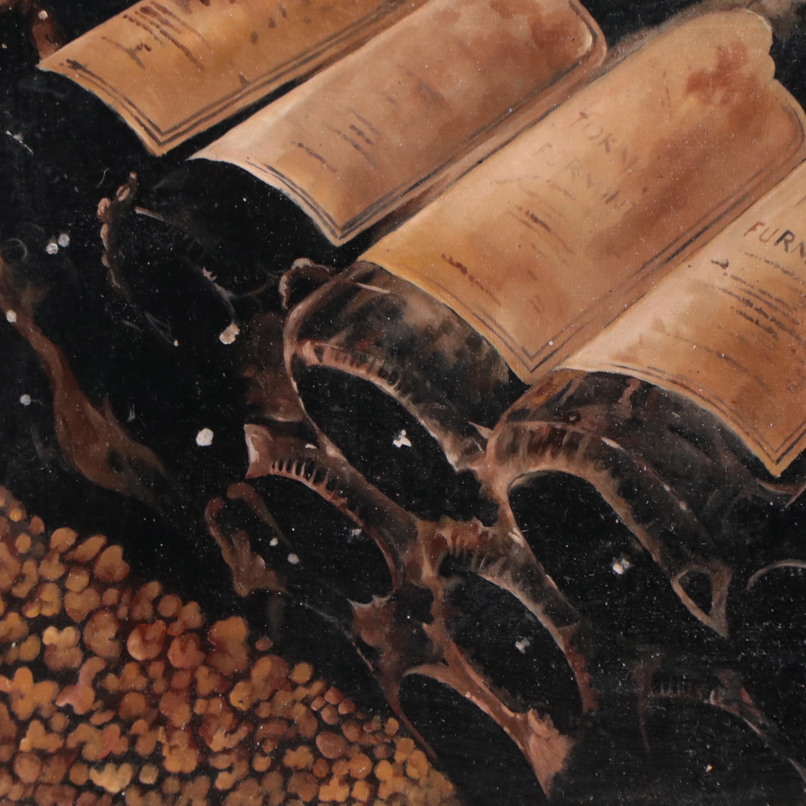 Ferenc Tulok Oil Painting of Tokaji Furmint Bottles