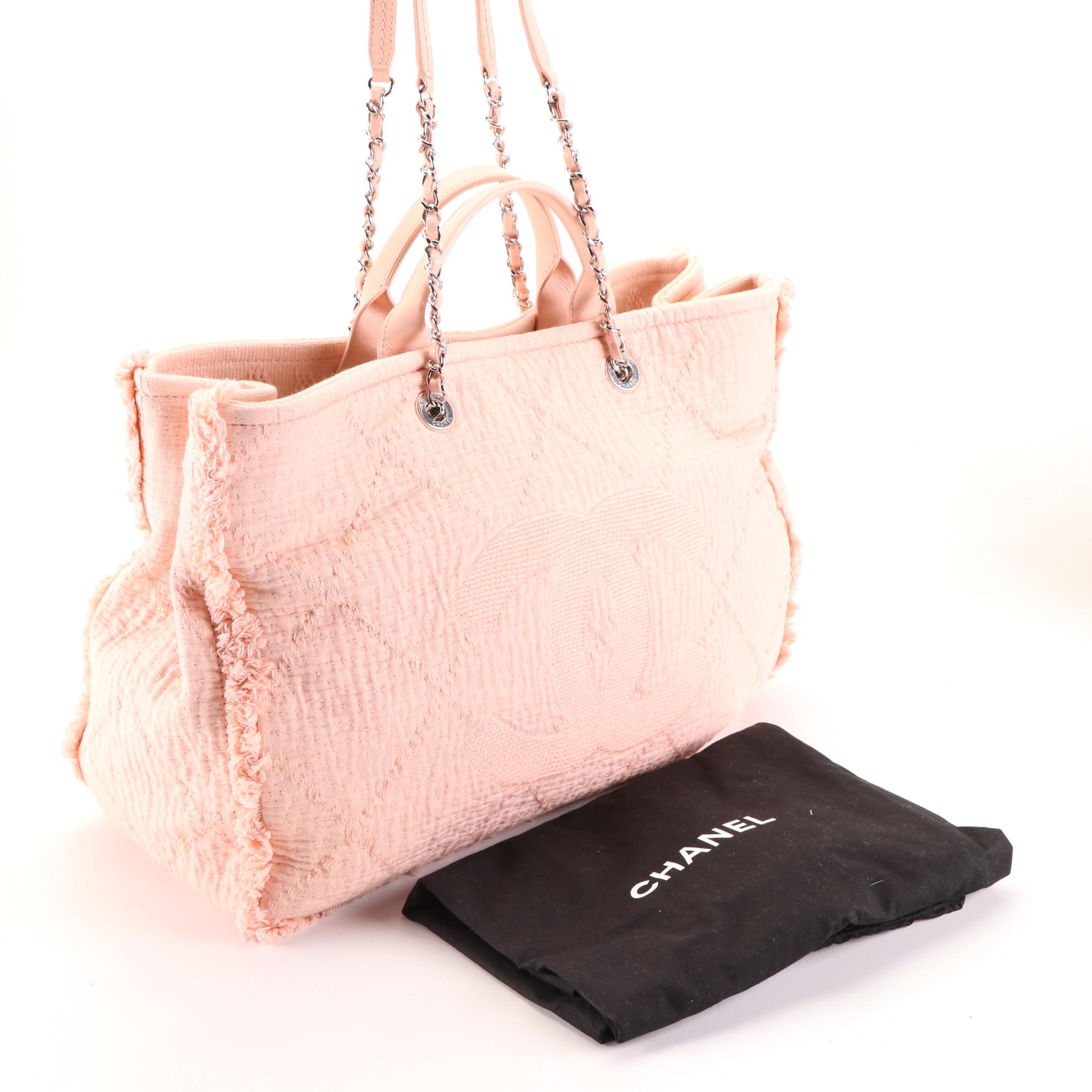 Chanel Deauville Tote Large in Fringe Jacquard Canvas