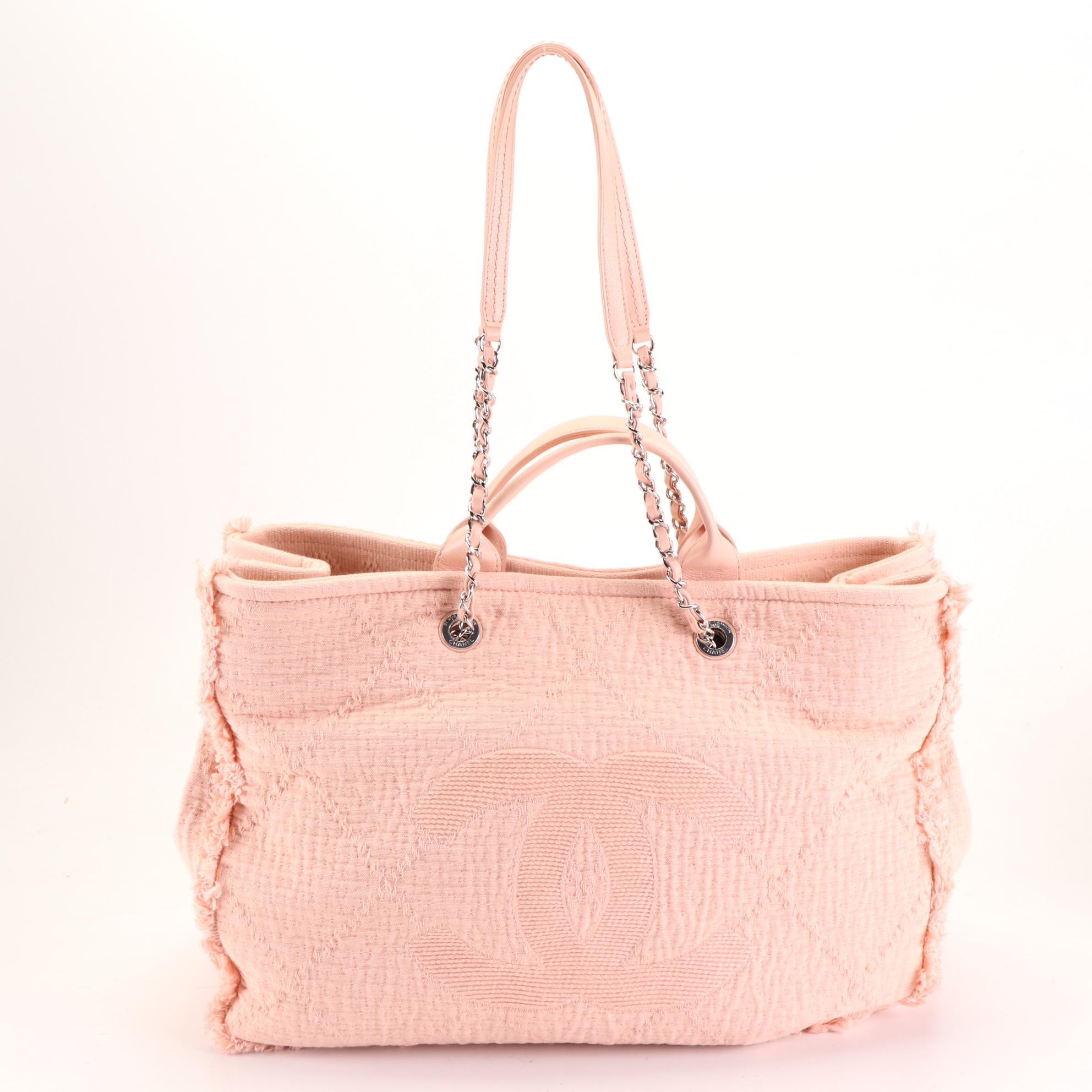 Chanel Deauville Tote Large in Fringe Jacquard Canvas