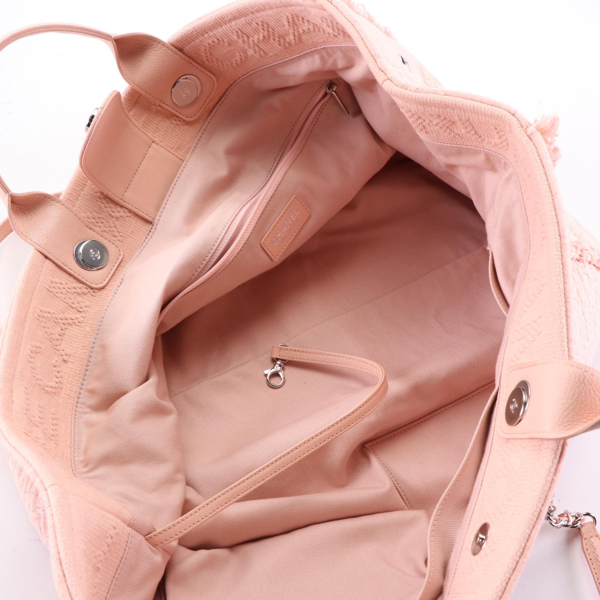 Chanel Deauville Tote Large in Fringe Jacquard Canvas