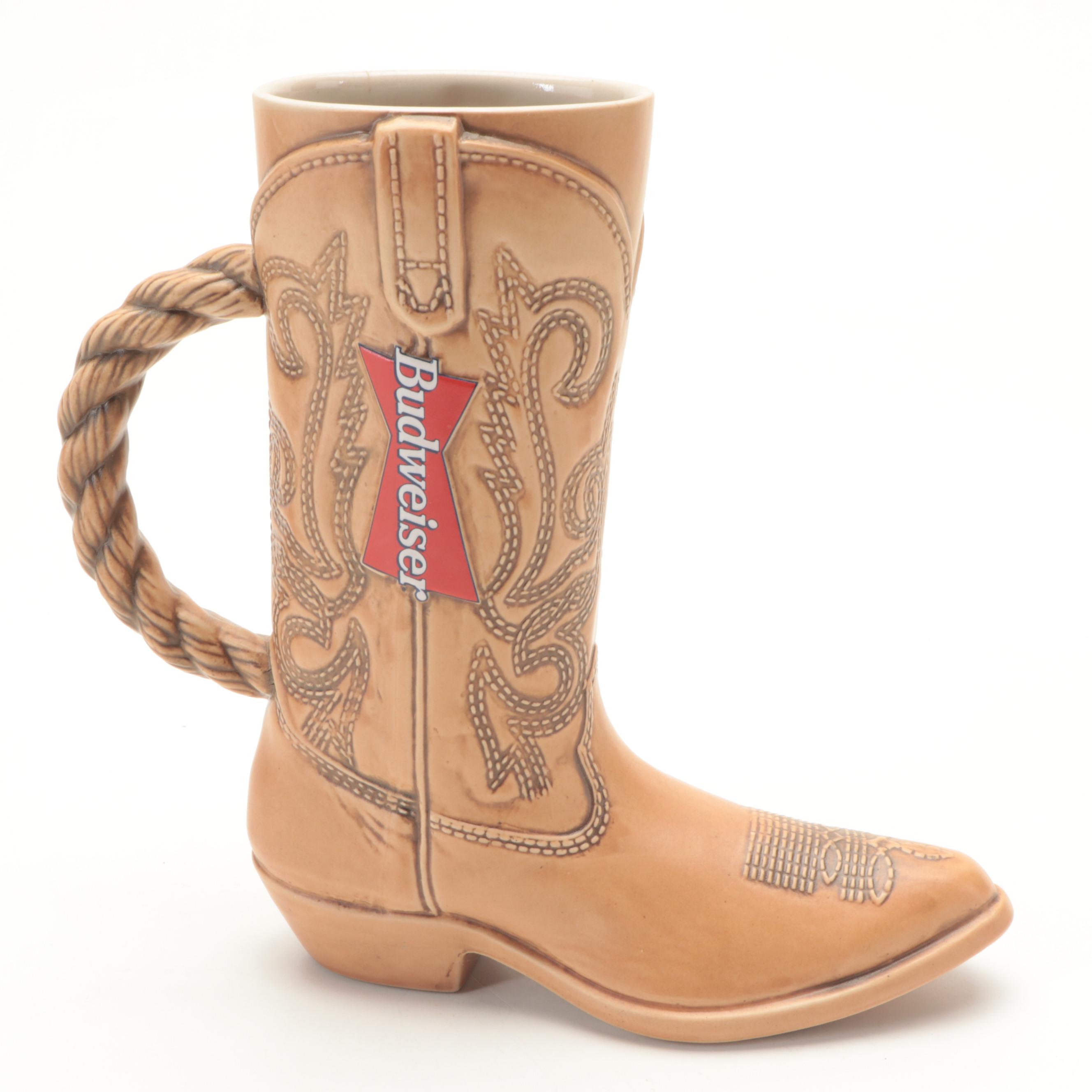 Anheuser-Busch Budweiser Boot Stein with Endangered Animals, Holiday Beer Steins