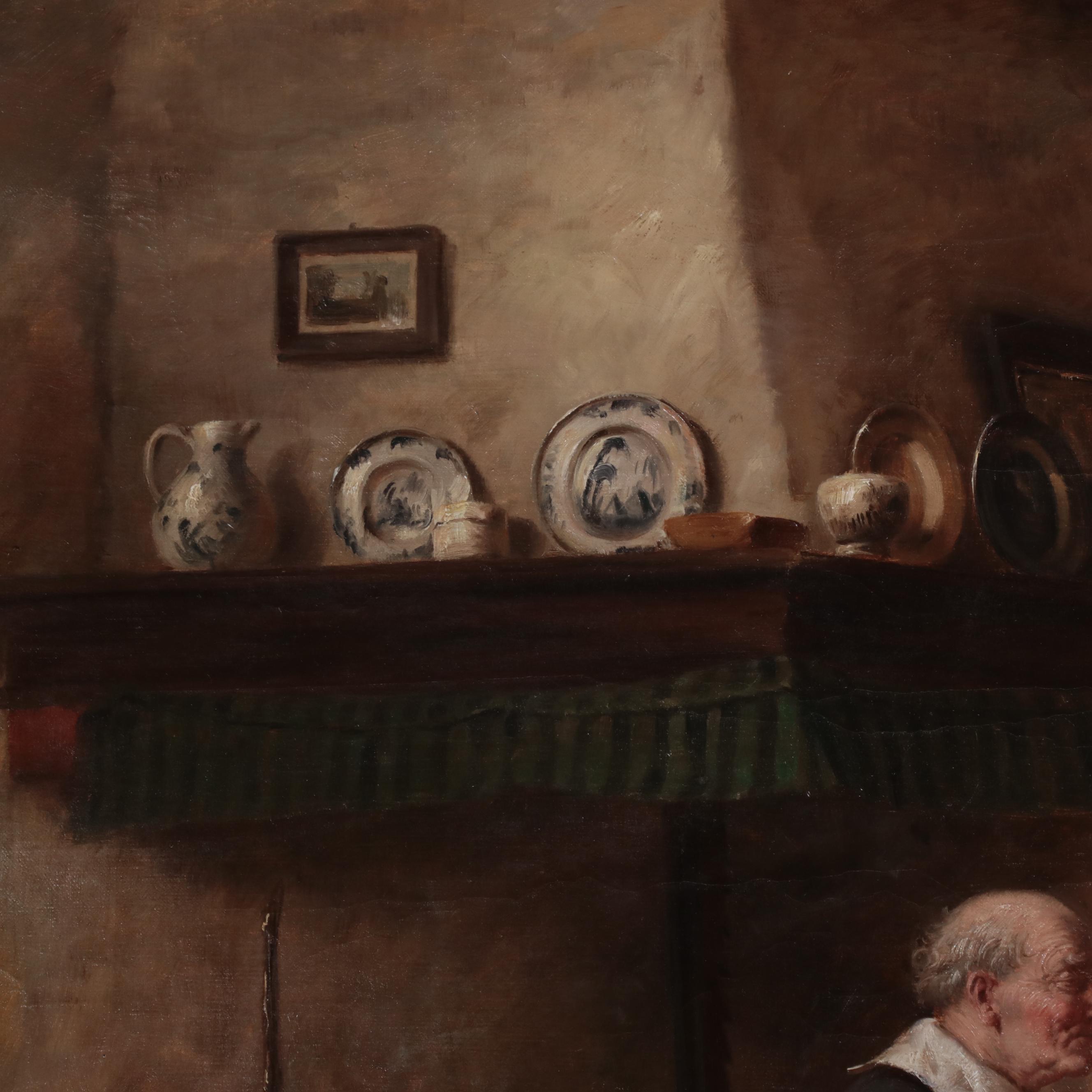 Fritz Wagner Oil Painting of Tavern Scene