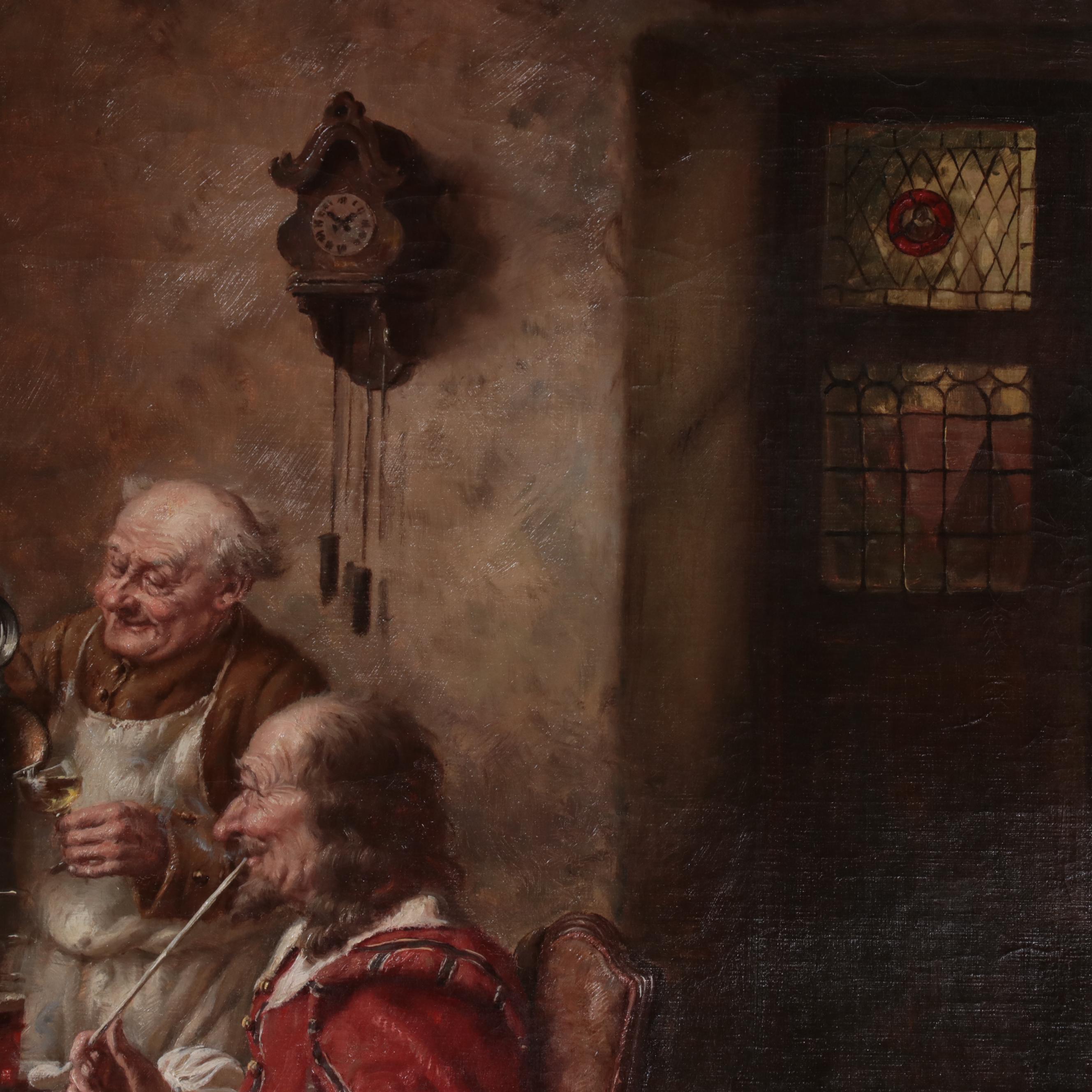Fritz Wagner Oil Painting of Tavern Scene