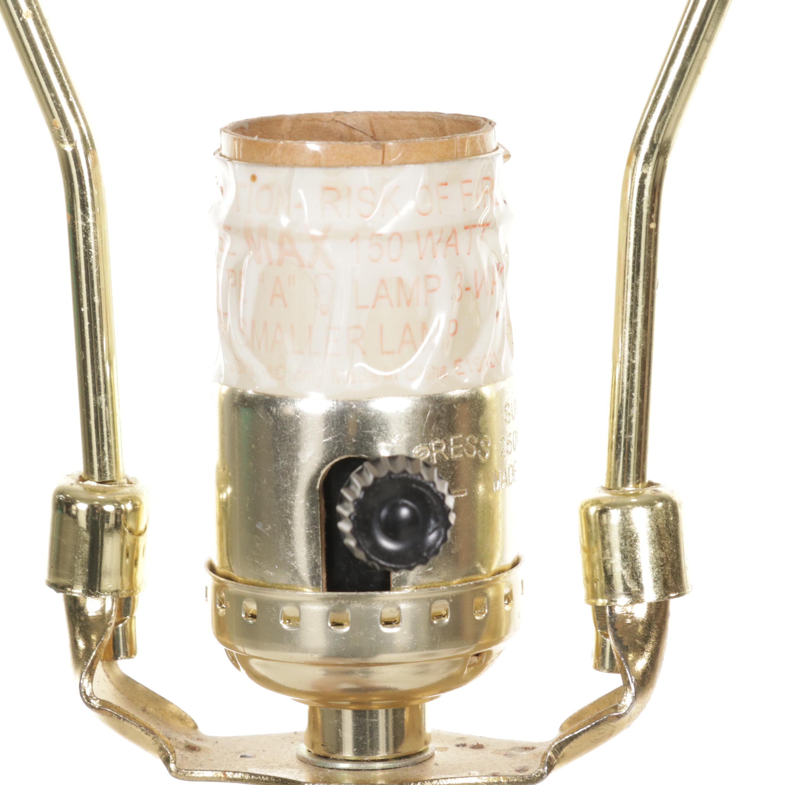 Coordinating Contemporary Floor and Table Lamps with Dark Bronze Finish