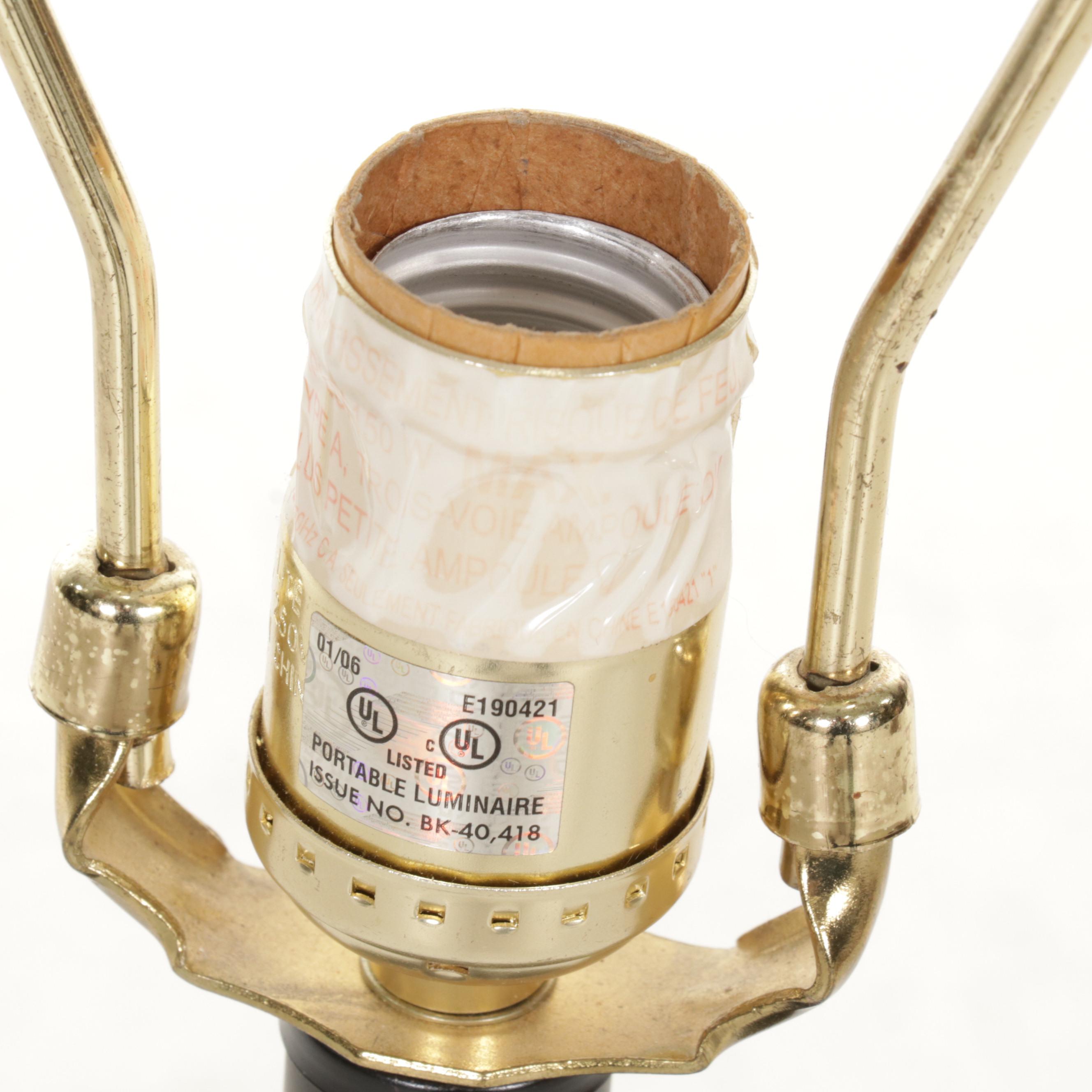 Coordinating Contemporary Floor and Table Lamps with Dark Bronze Finish