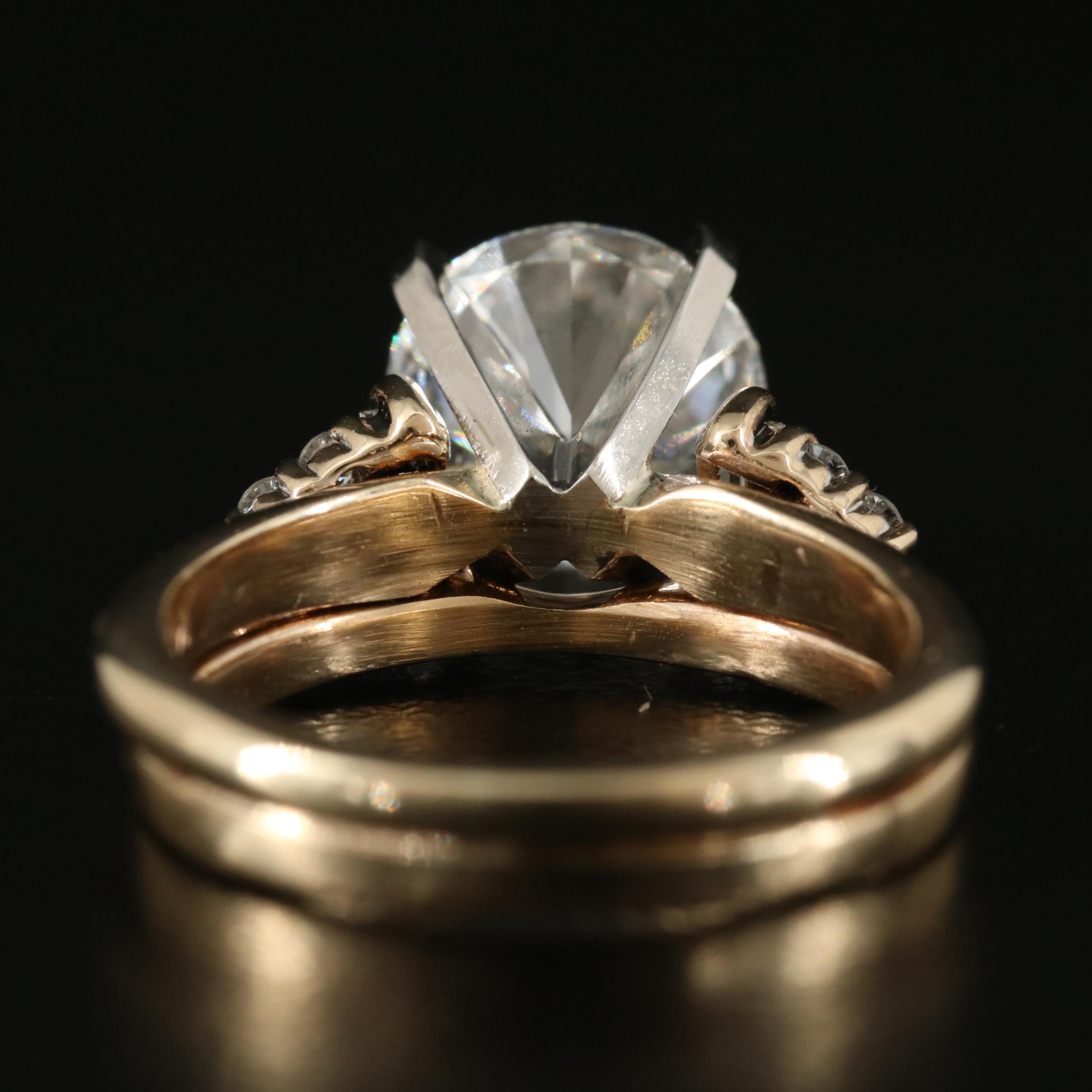 14K 2.38 CTW Lab Grown Diamond Ring with IGI Report and Platinum Head