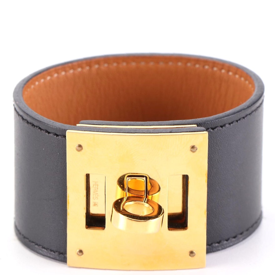 Hermès Kelly Dog Bracelet in Leather