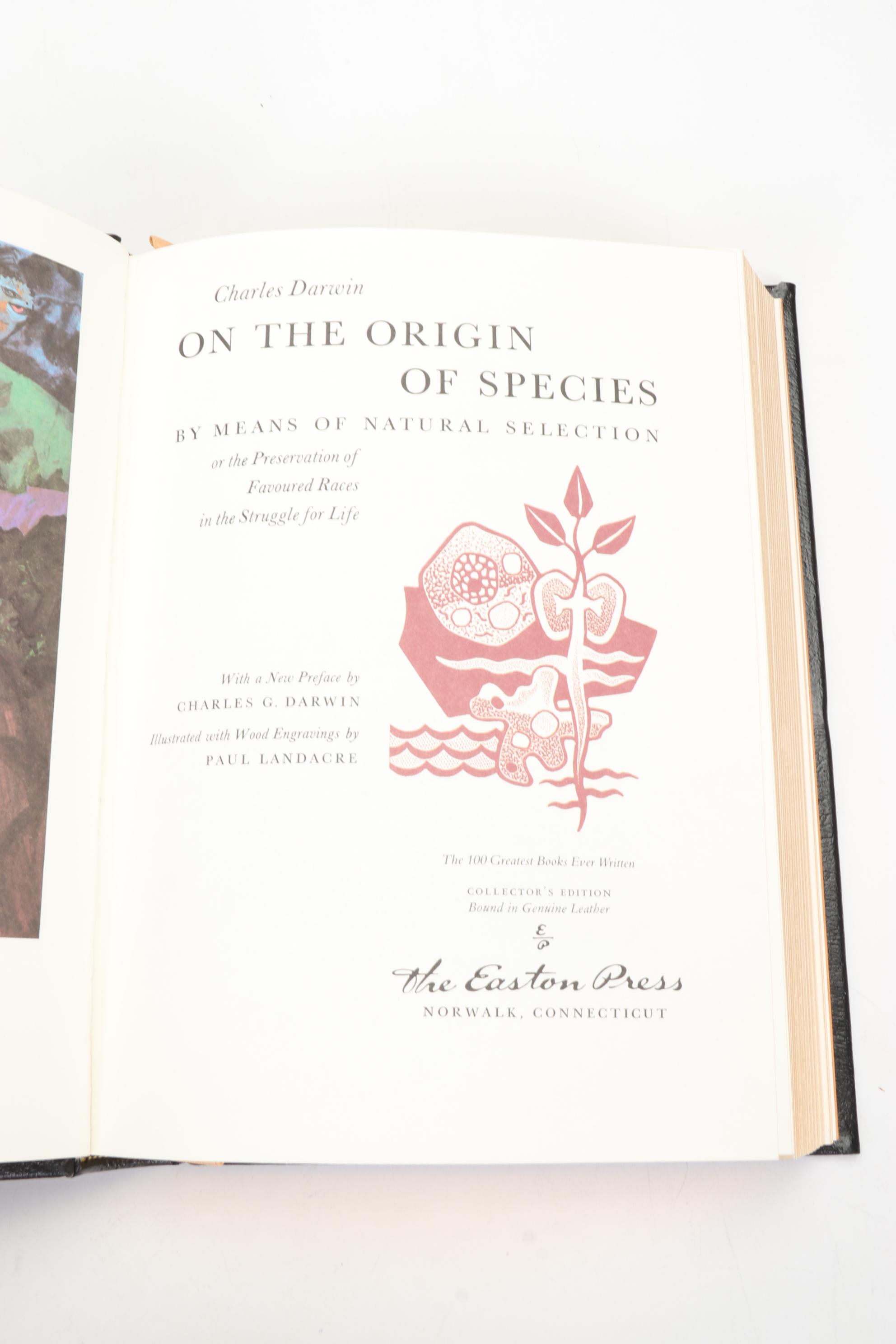 Easton Press Fiction and Nonfiction Books Including "On the Origin of Species"