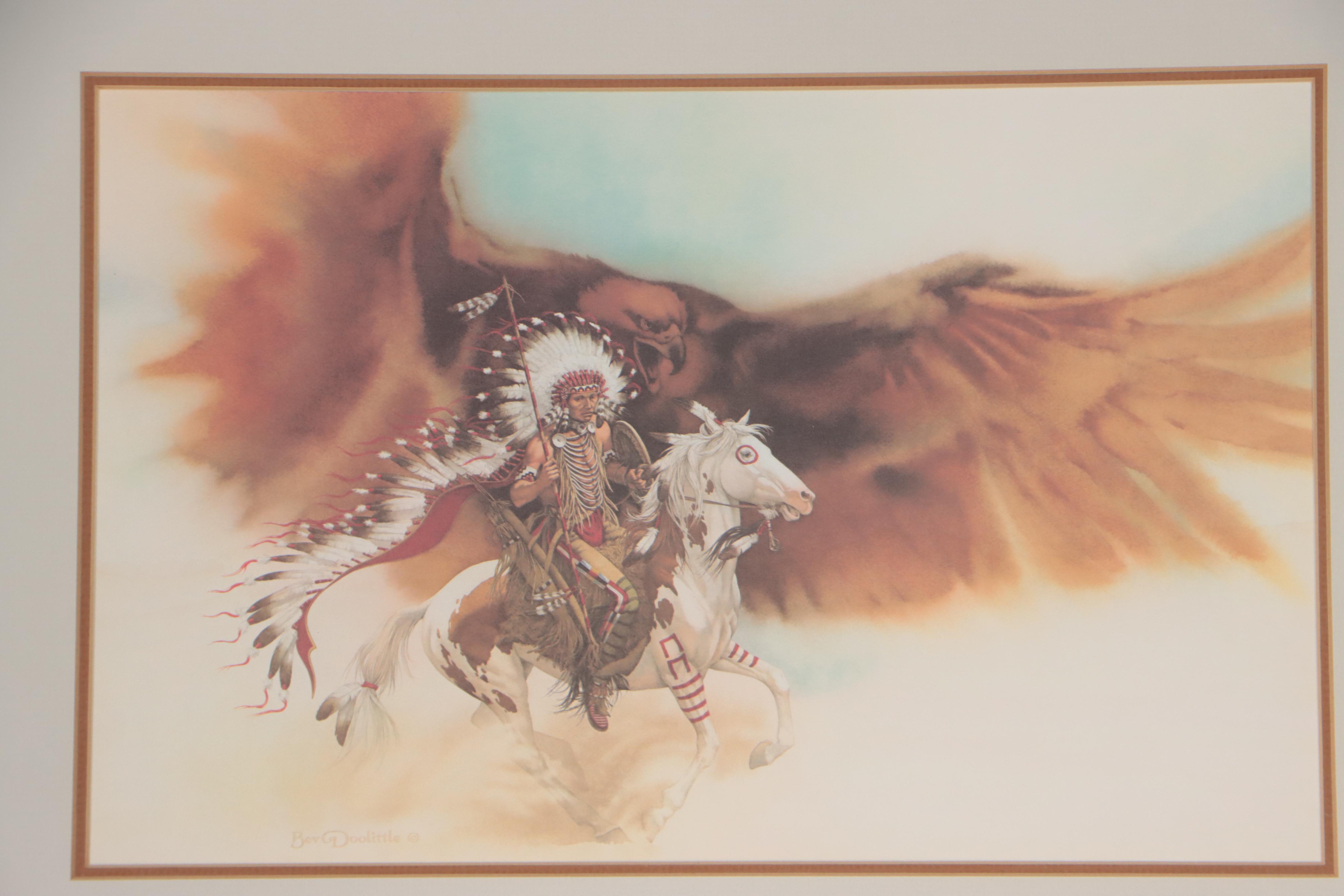 Offset Lithographs After Bev Doolittle on Native Americans on Horseback