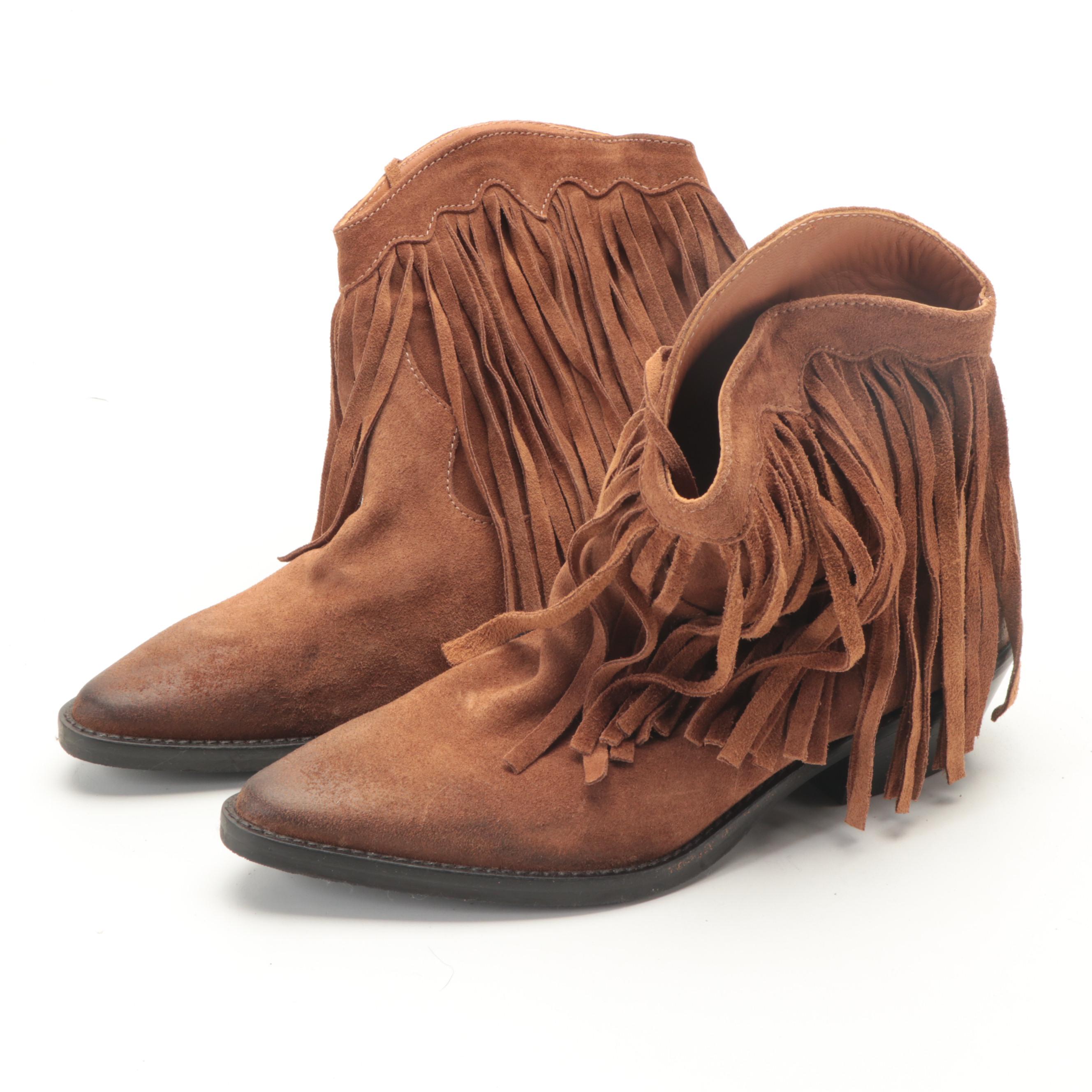 Corral Side-Zip Boots with Sundance Fringe Boots