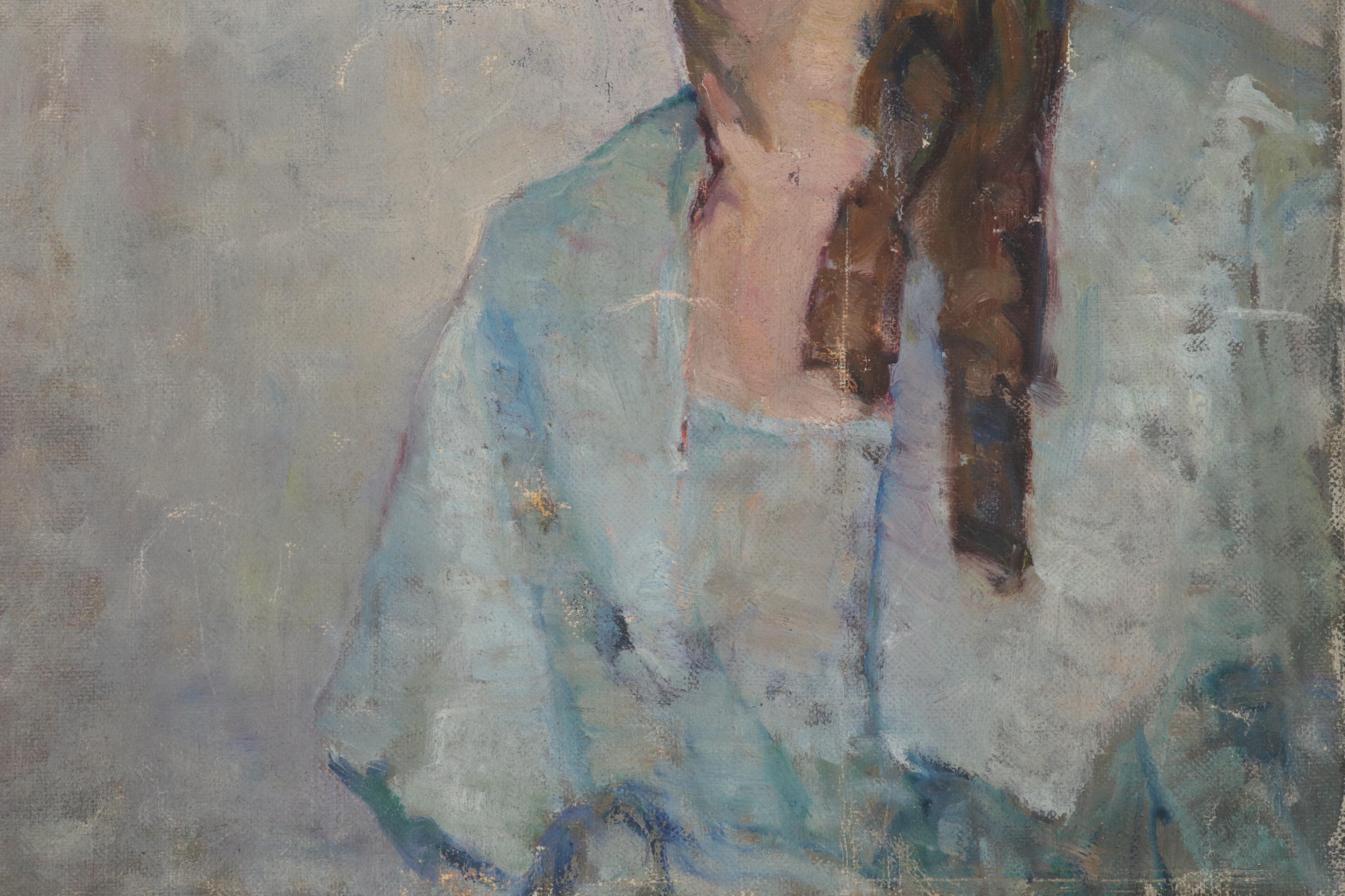 Female Portrait Oil Paintings, Early 20th Century