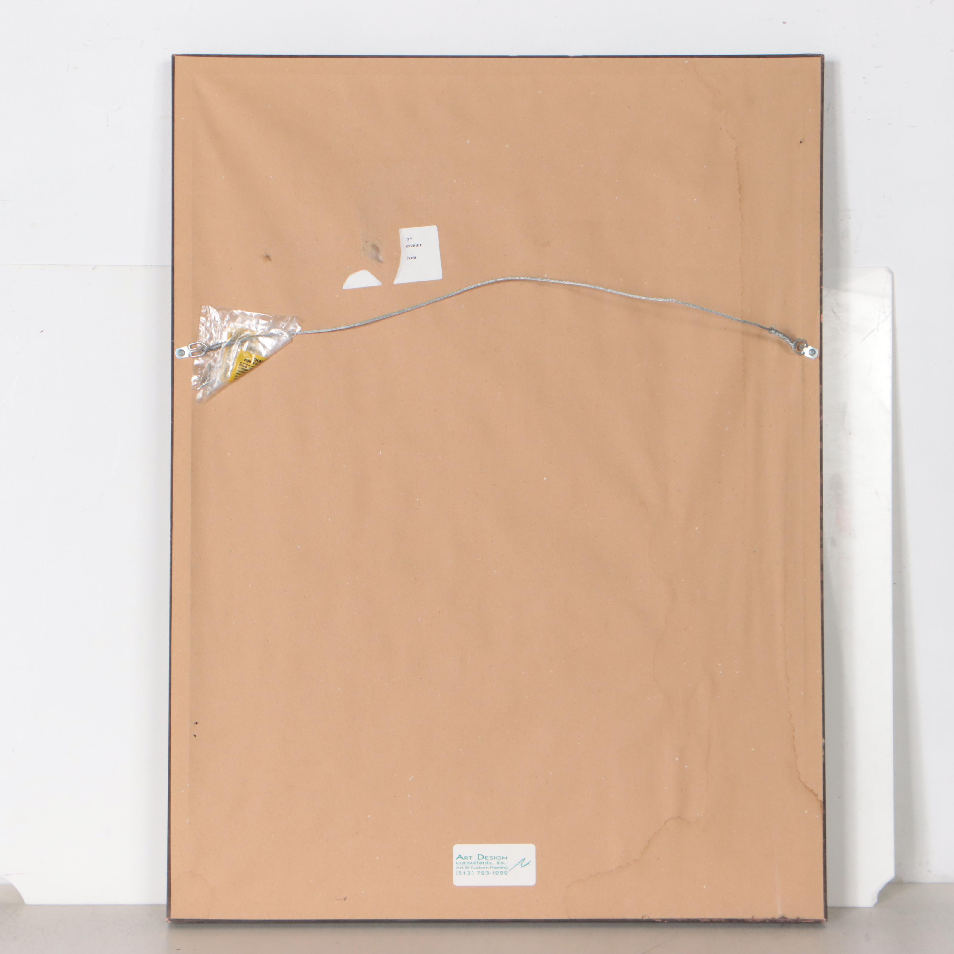 Paul Wolven Ink and Watercolor Painting "Plum Street #2," 1996