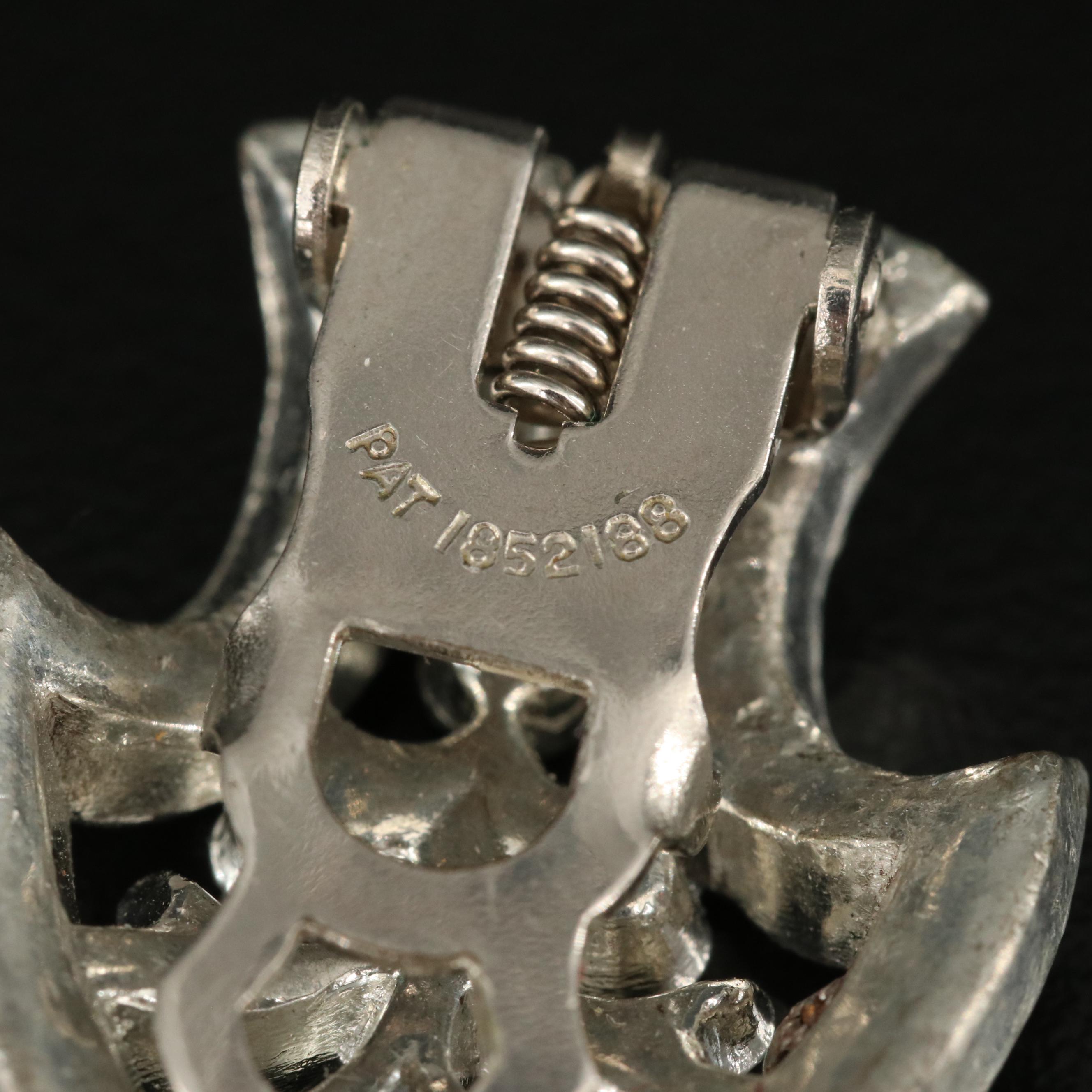 Antique and Vintage Grouping Including 900 Sterling Hair Pin and Rhinestone