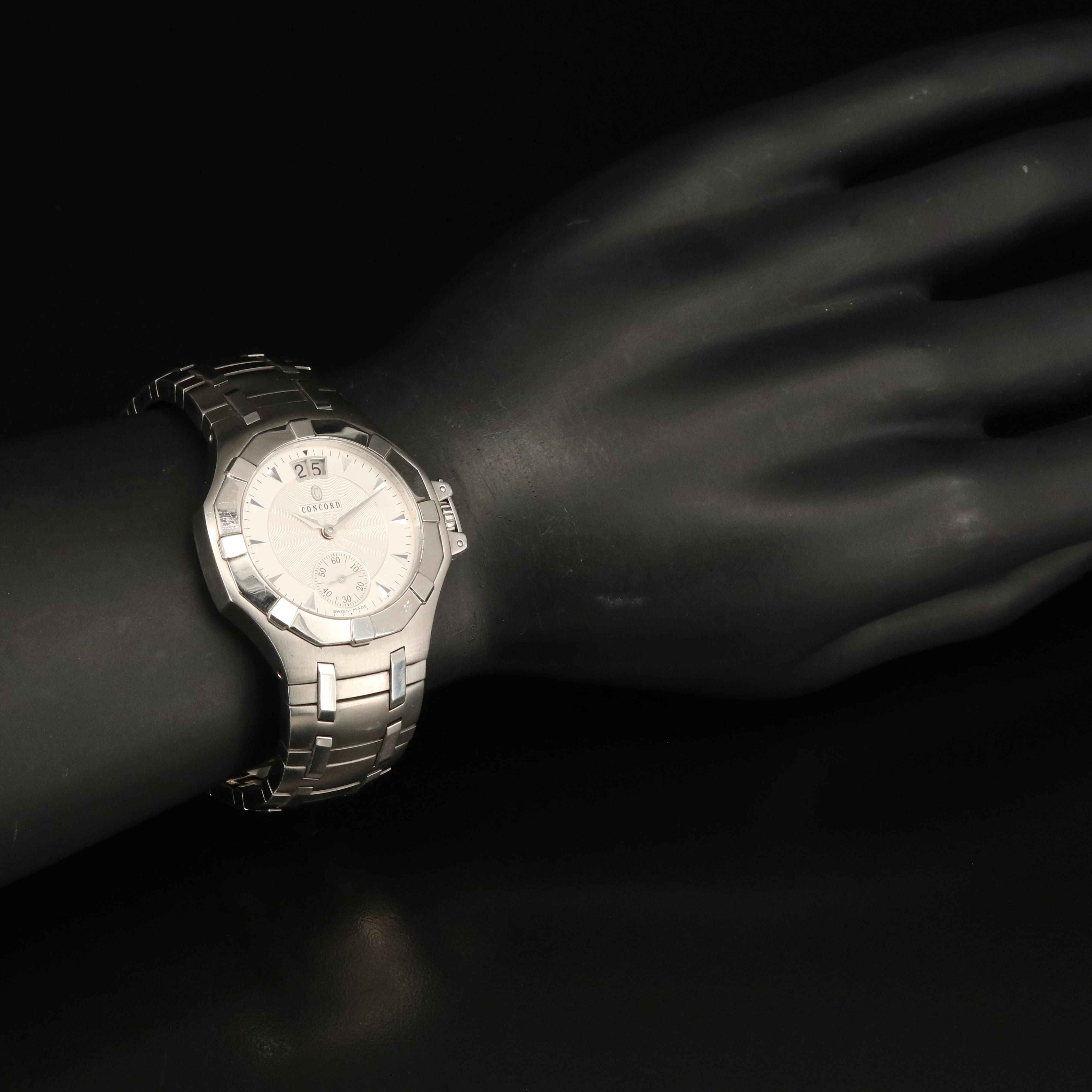 Concord Saratoga Big Date Stainless Steel Watch