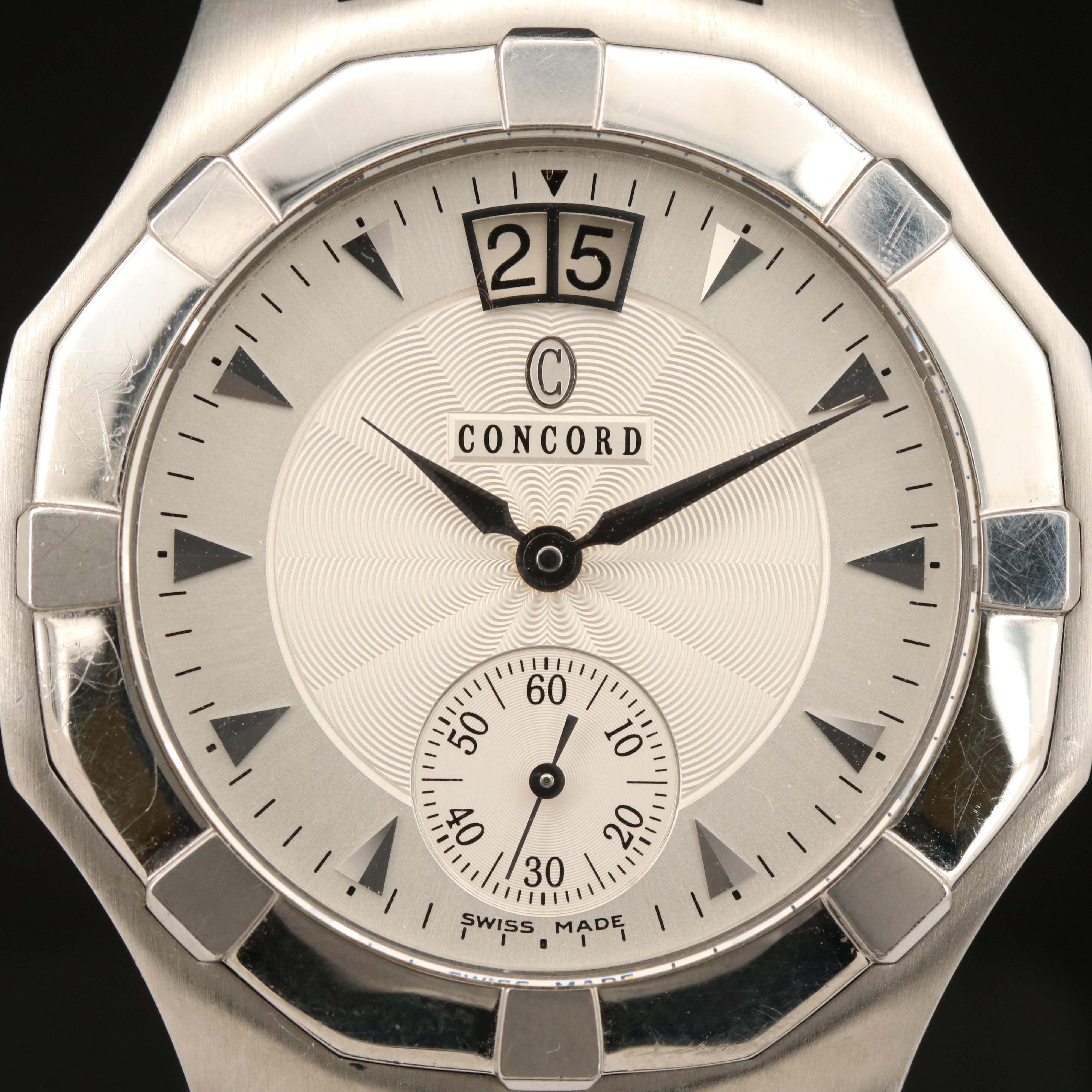 Concord Saratoga Big Date Stainless Steel Watch