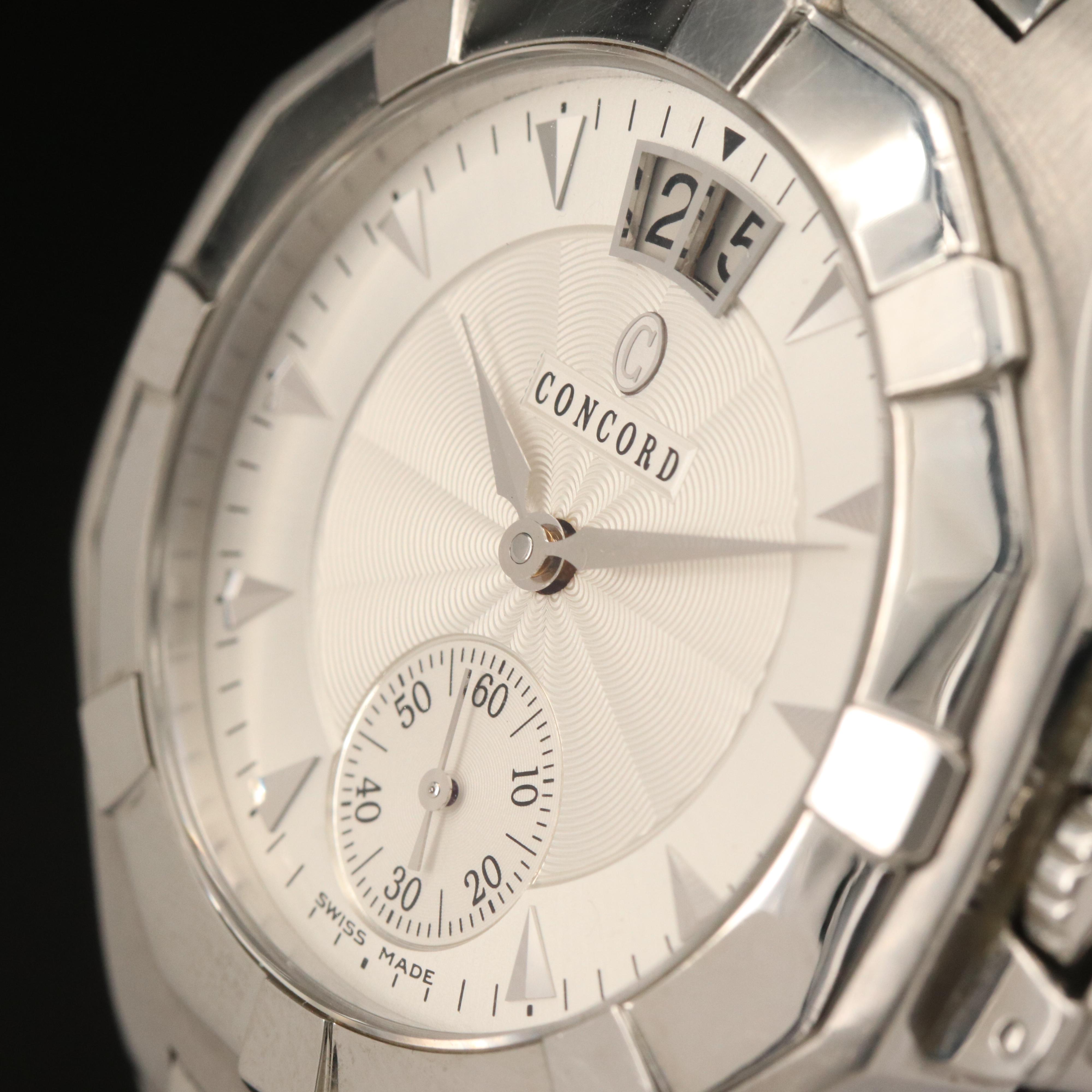 Concord Saratoga Big Date Stainless Steel Watch