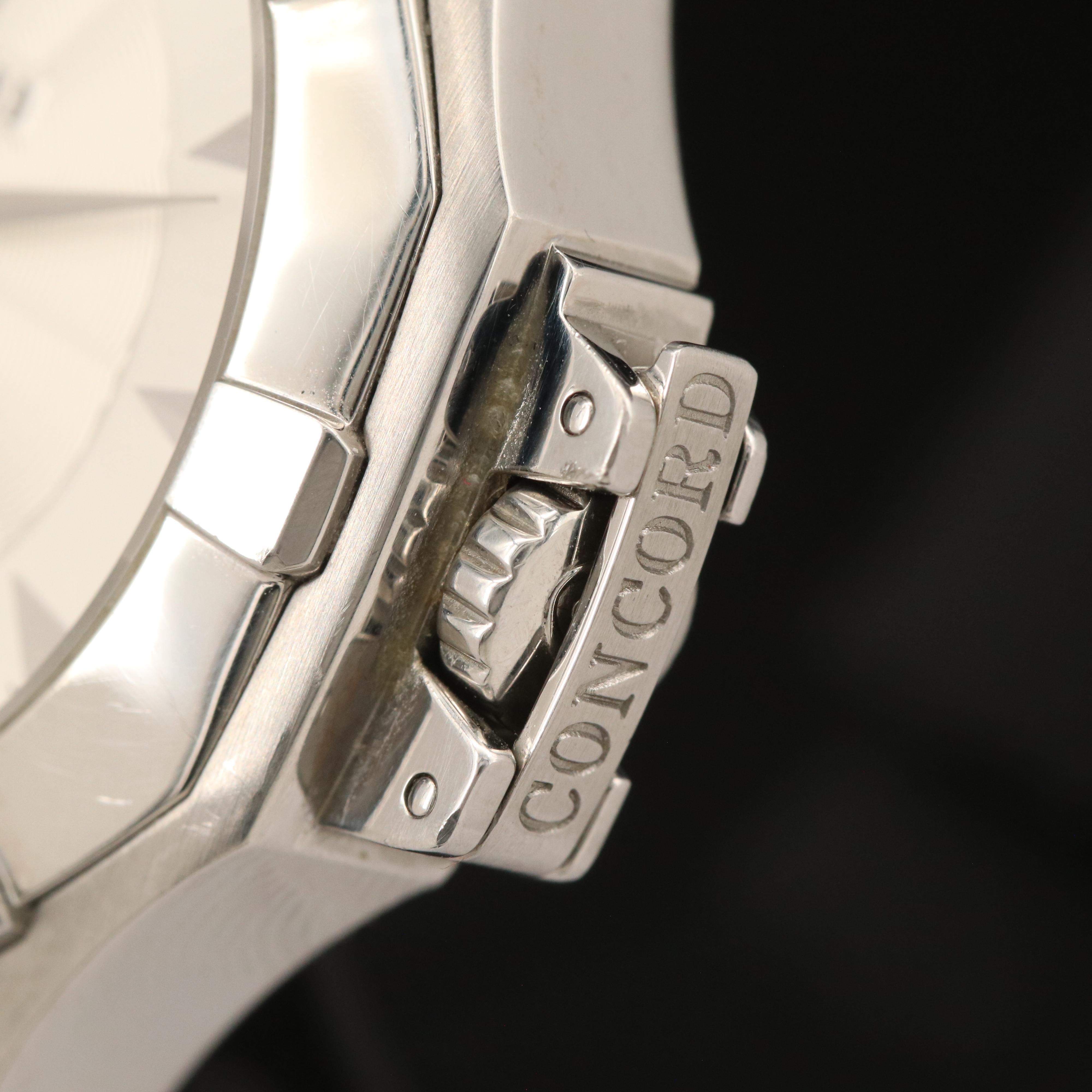 Concord Saratoga Big Date Stainless Steel Watch