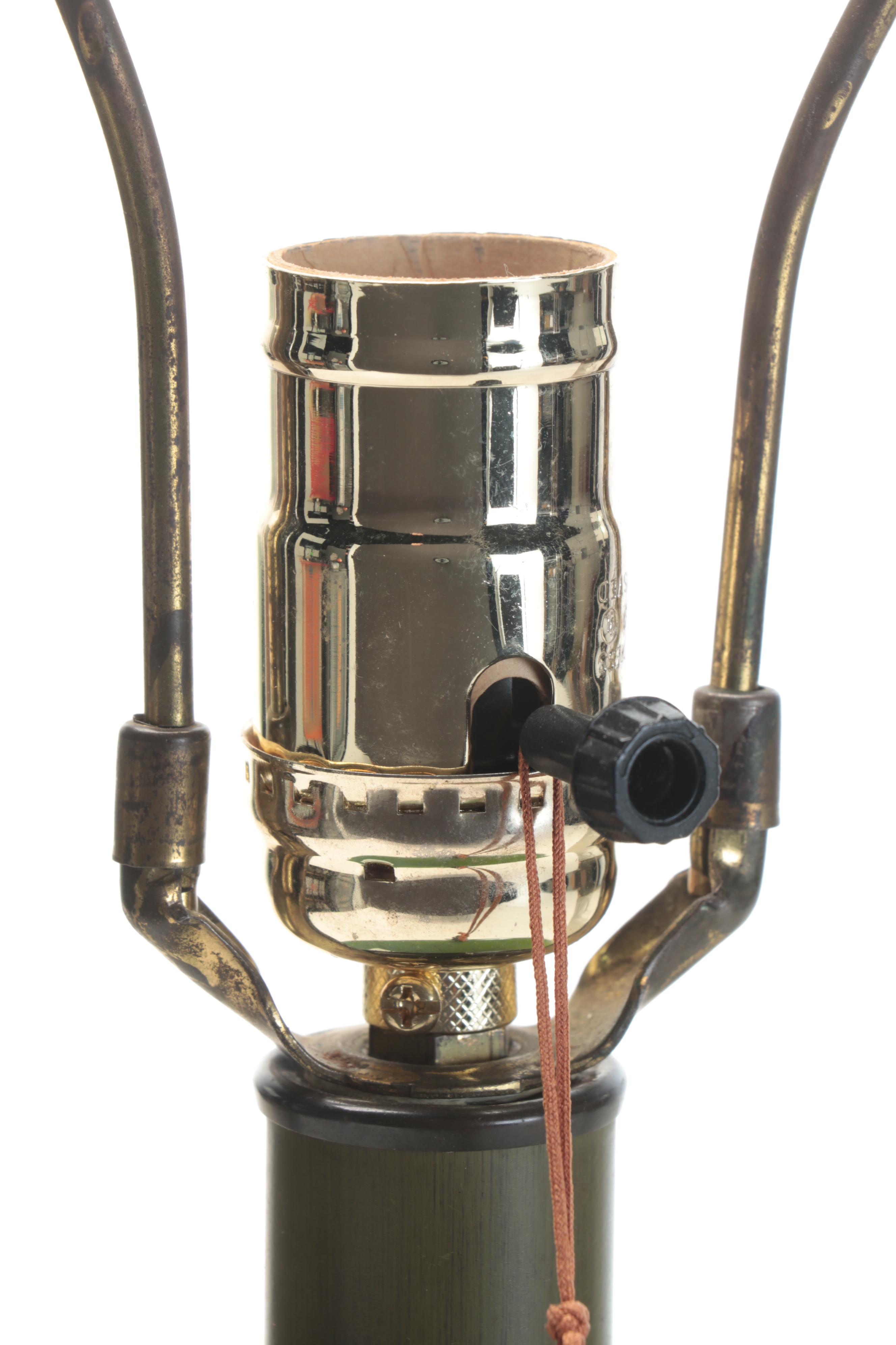 Blue and Green Mottled Porcelain Lamp, Mid/Late 20th Century